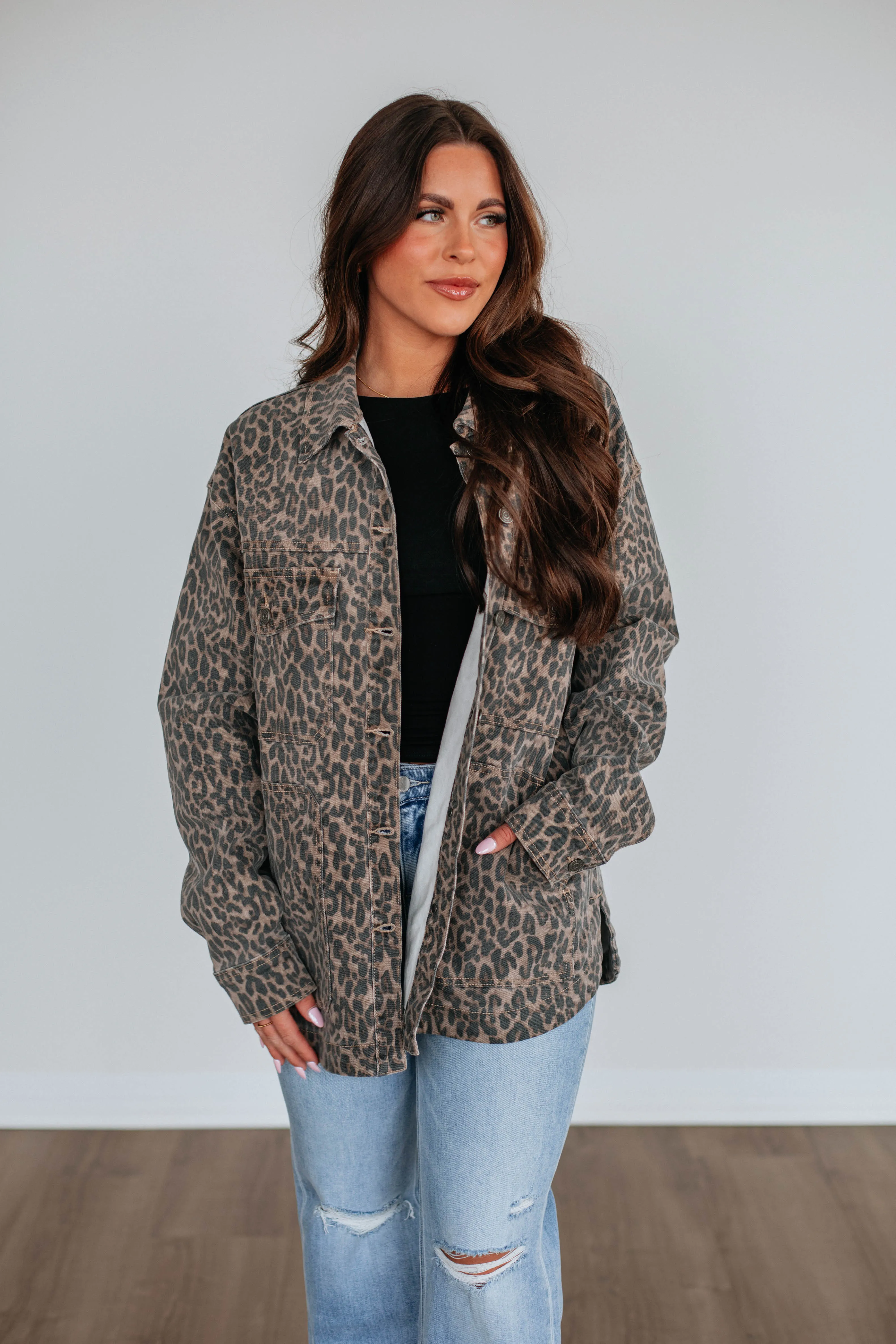 Jules Hidden Denim Jacket sold by Wild Oak Boutique product image thumbnail 2