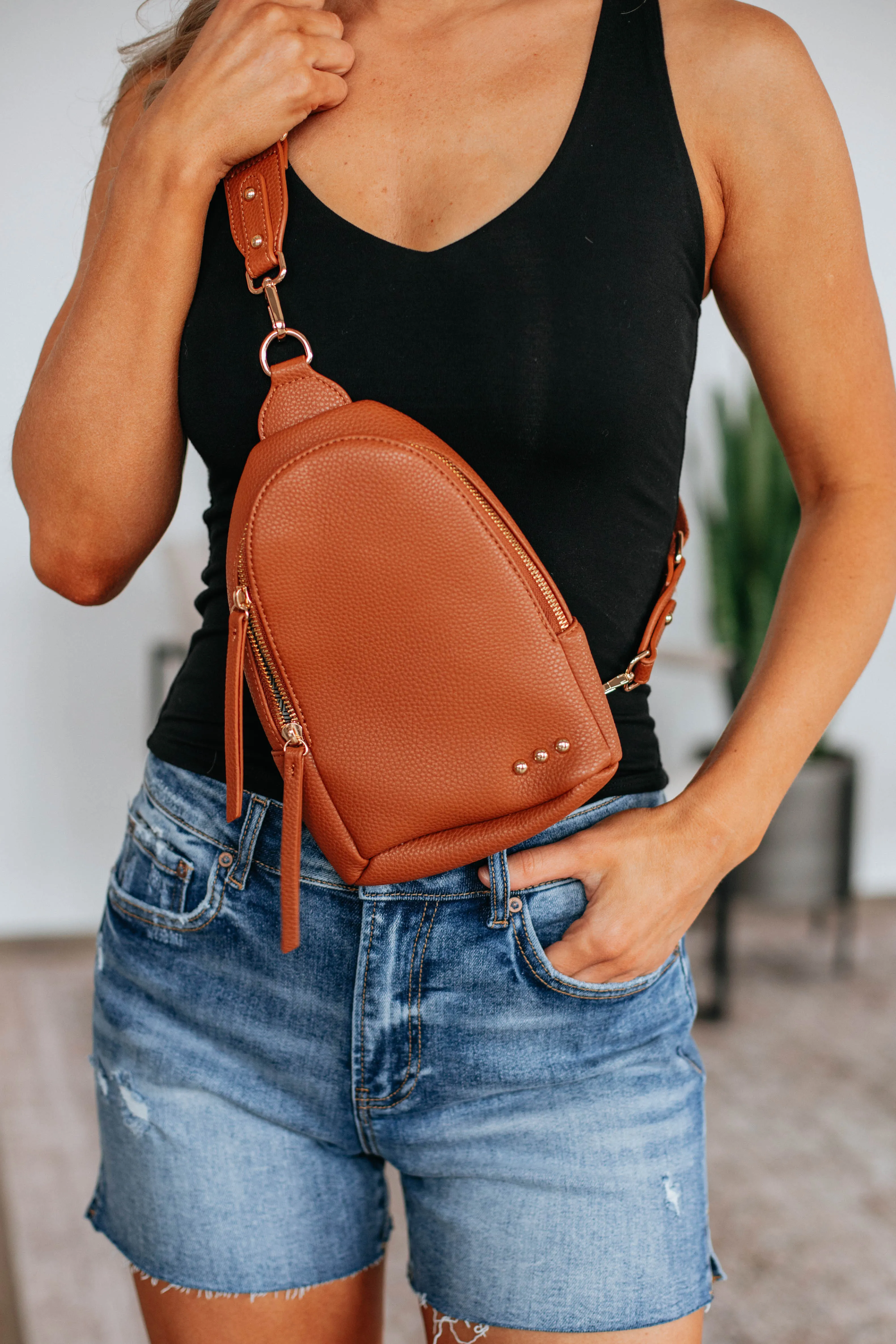 Kit Sling Bag - Cognac sold by Wild Oak Boutique product image thumbnail 2