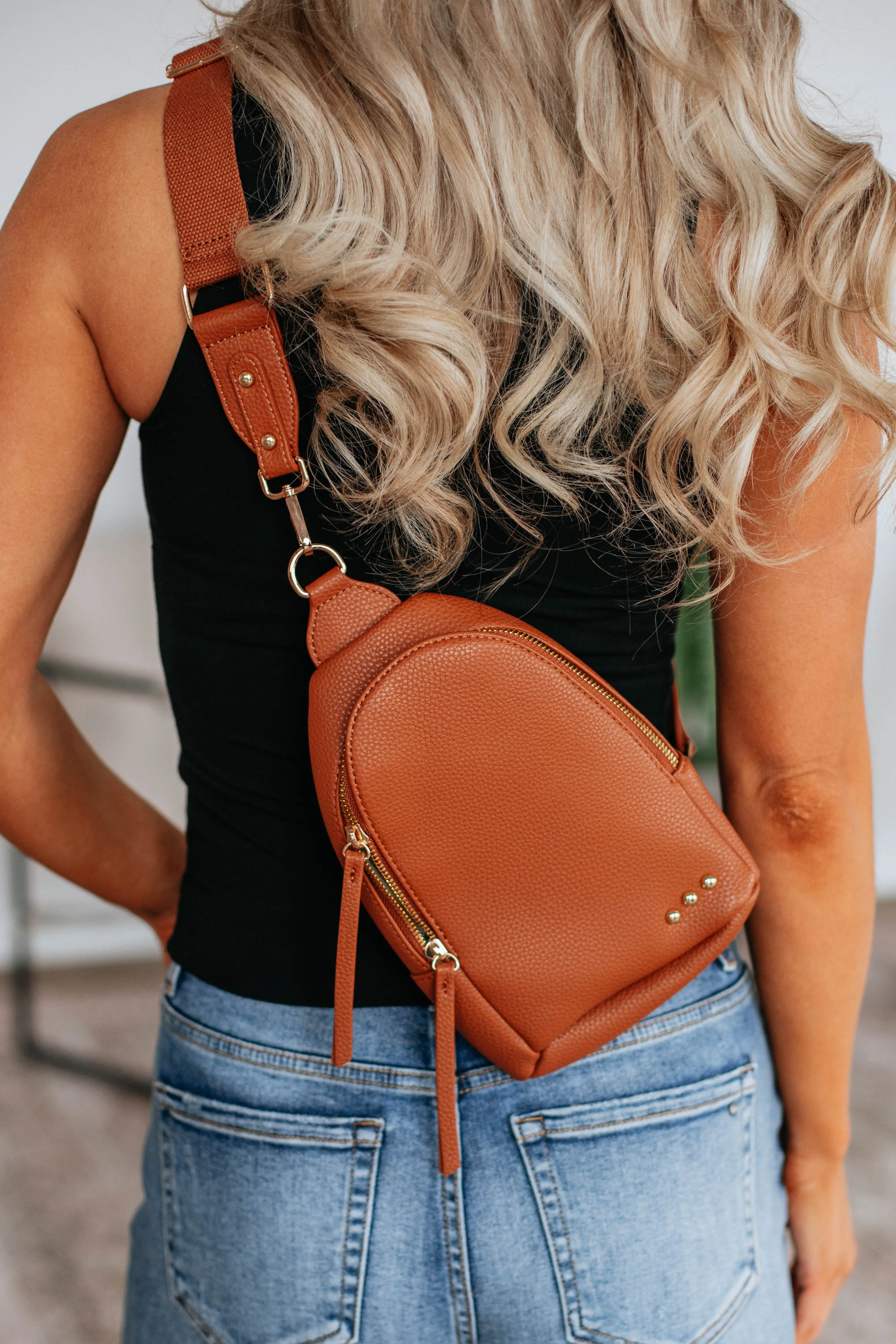 Kit Sling Bag - Cognac sold by Wild Oak Boutique