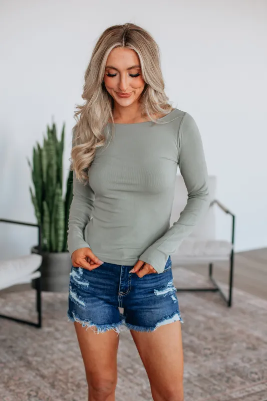 Brynn Ribbed Top - Sea Salt sold by Wild Oak Boutique