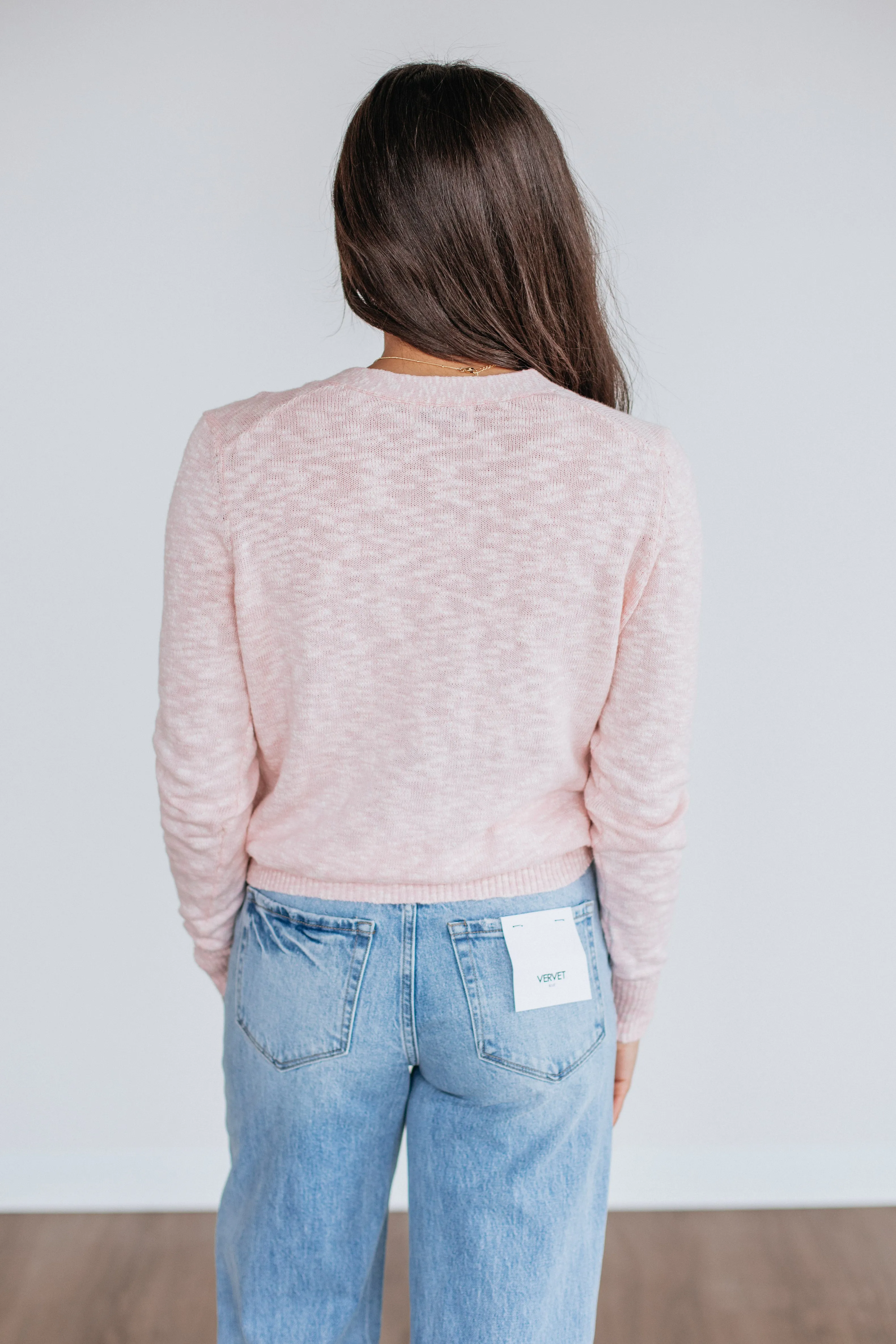 Kaleigh Knit Cardigan - Light Pink sold by Wild Oak Boutique product image thumbnail 5