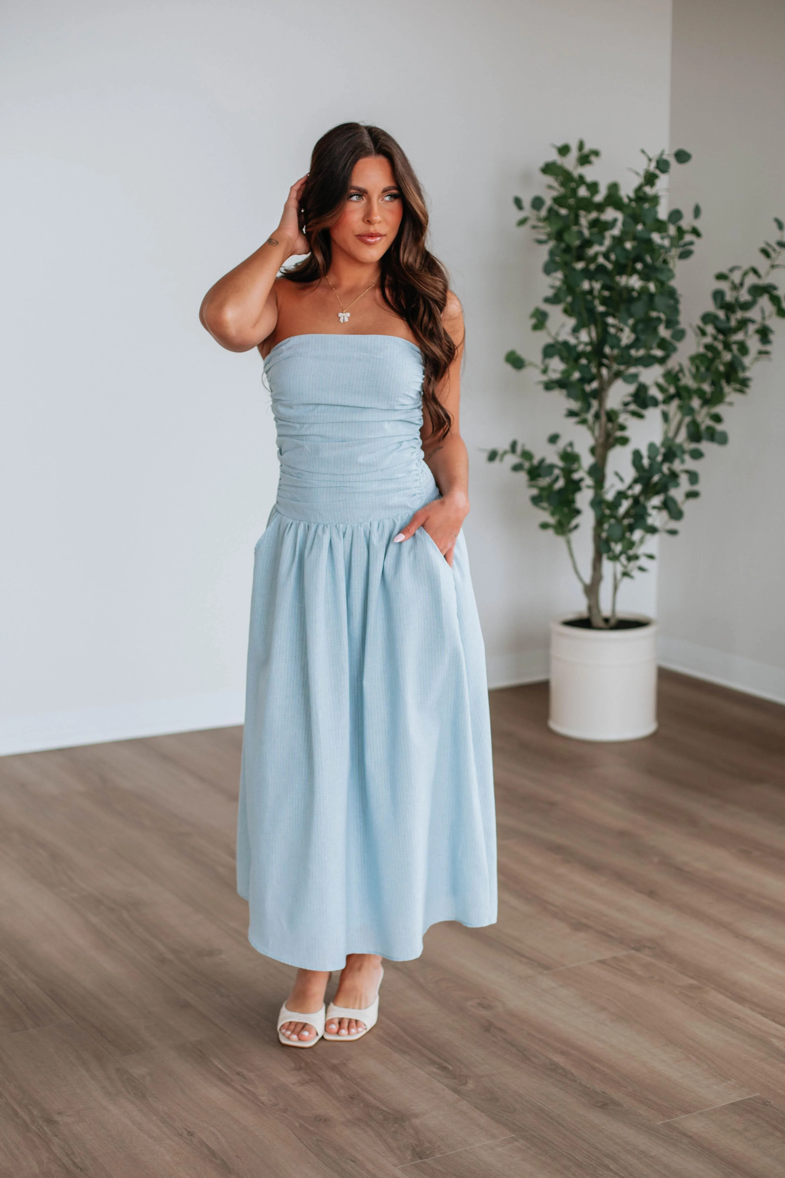 Lindsey Striped Linen Dress sold by Wild Oak Boutique product image thumbnail 5