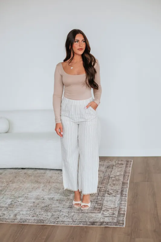 Emmaly Striped Linen Pants sold by Wild Oak Boutique