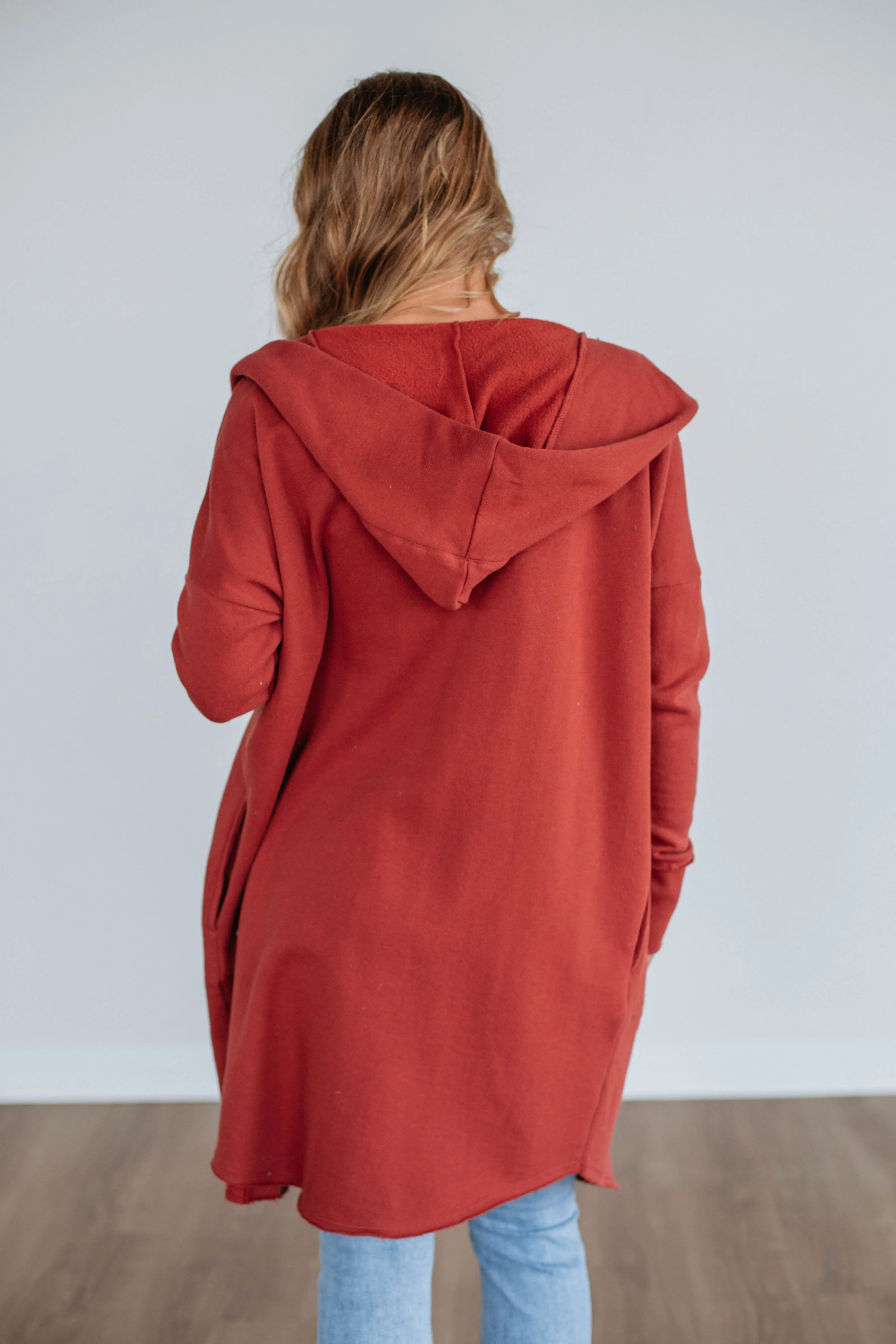 Rebekah Cardigan - Dusty Red sold by Wild Oak Boutique product image thumbnail 5