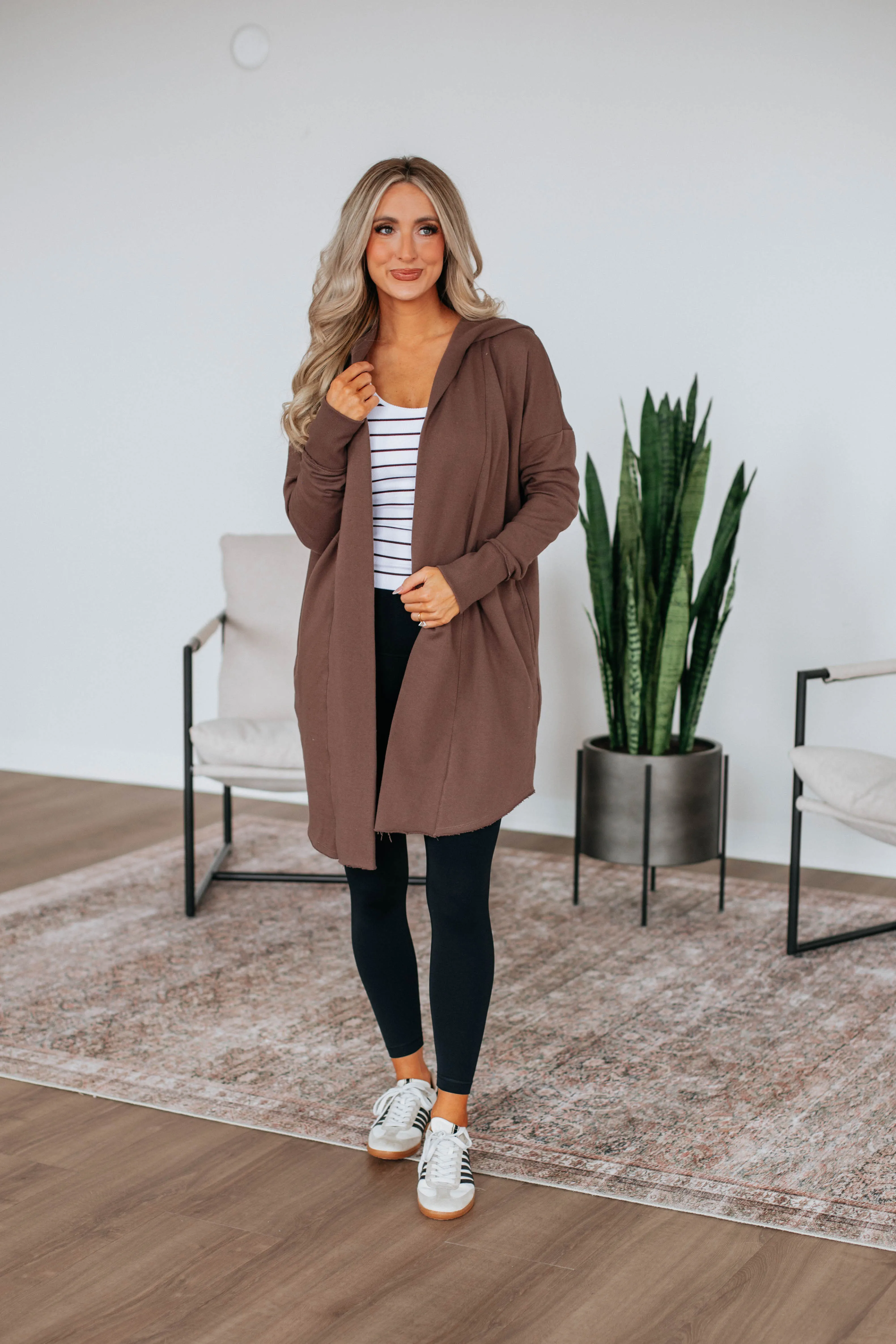 Rebekah Cardigan - Chocolate sold by Wild Oak Boutique product image thumbnail 3