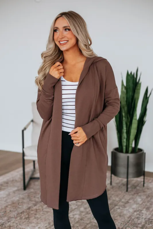 Rebekah Cardigan - Chocolate sold by Wild Oak Boutique