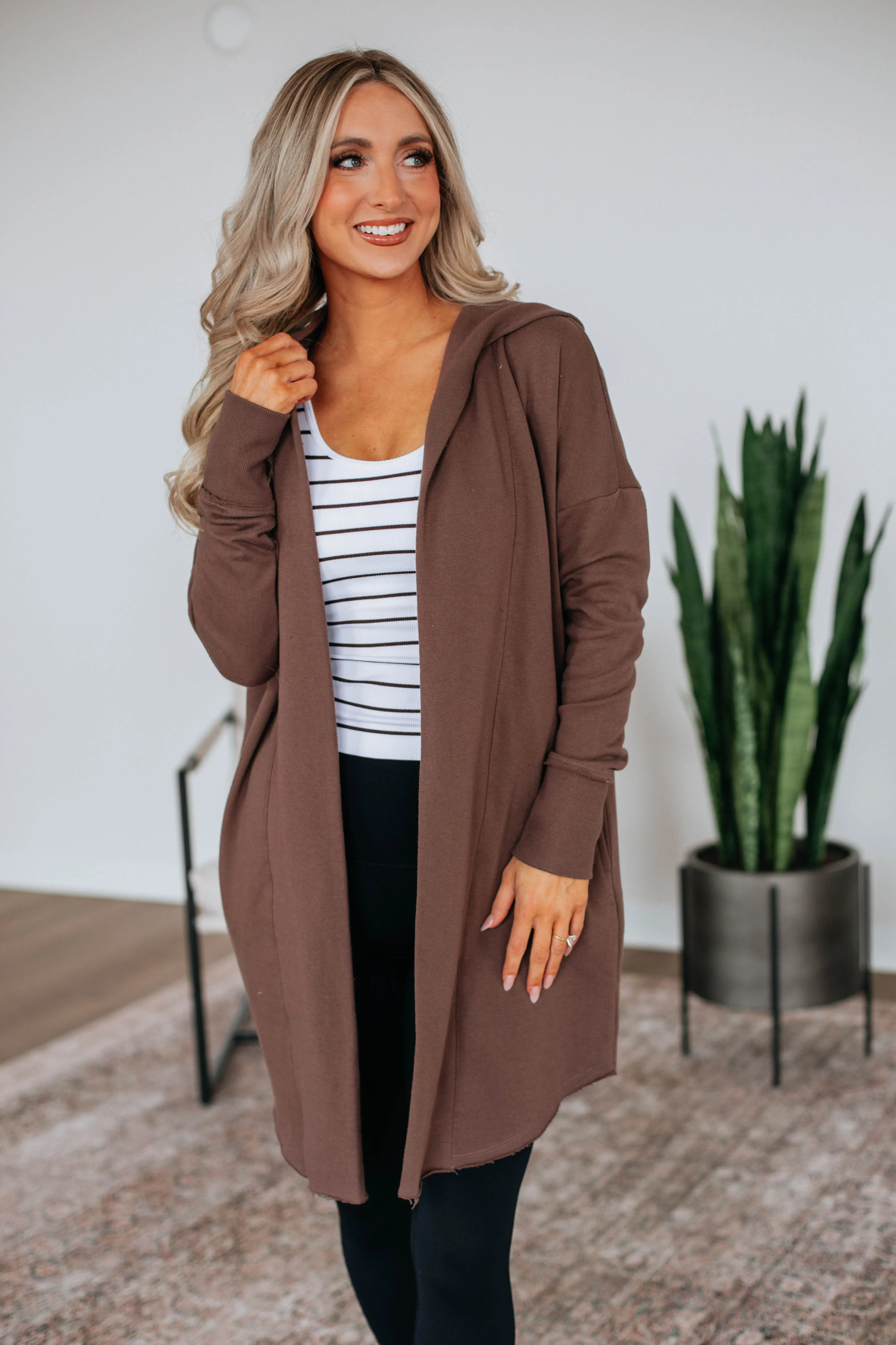 Rebekah Cardigan - Chocolate sold by Wild Oak Boutique product image thumbnail 5