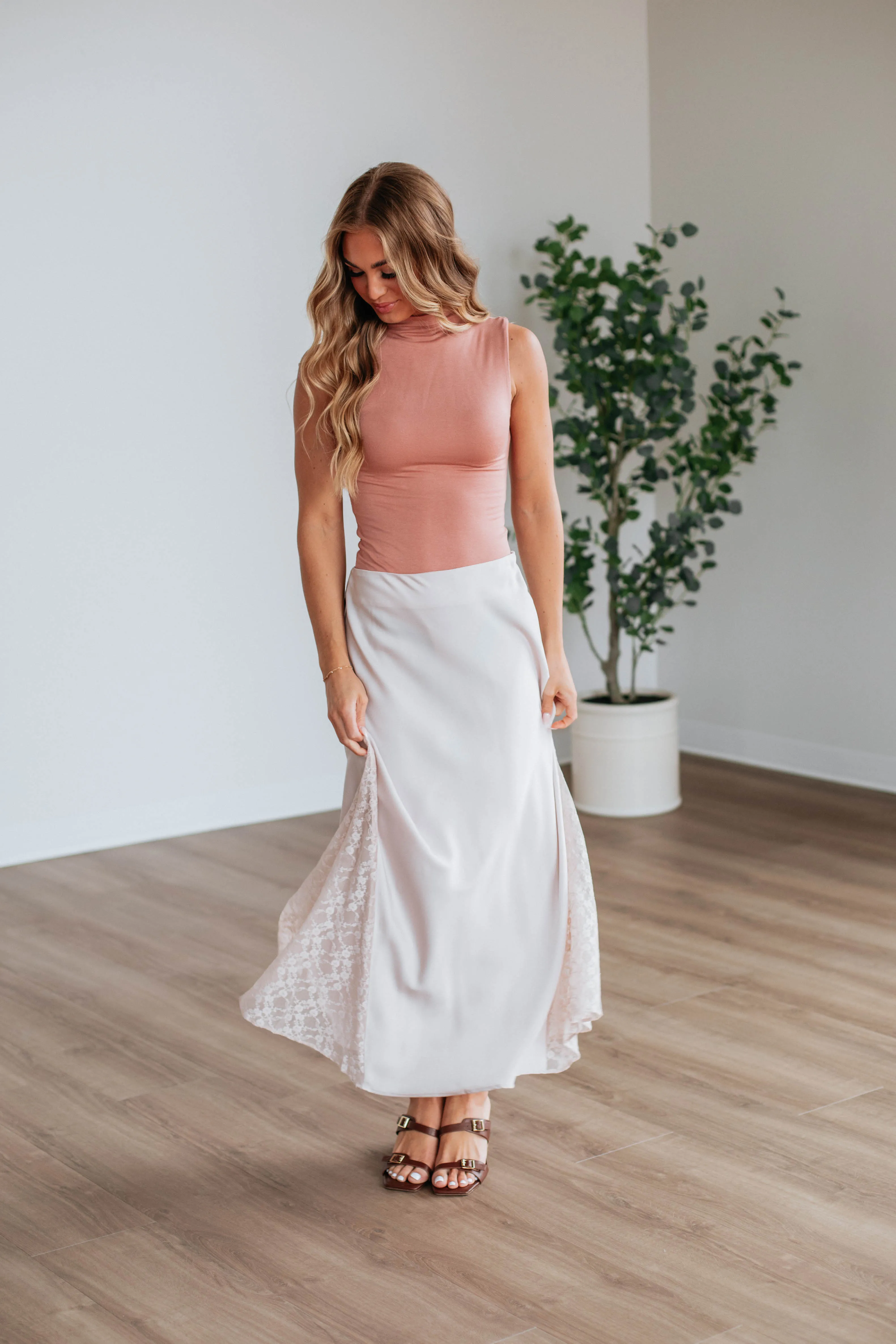 Vivian Lace Skirt - Pearl sold by Wild Oak Boutique product image thumbnail 2