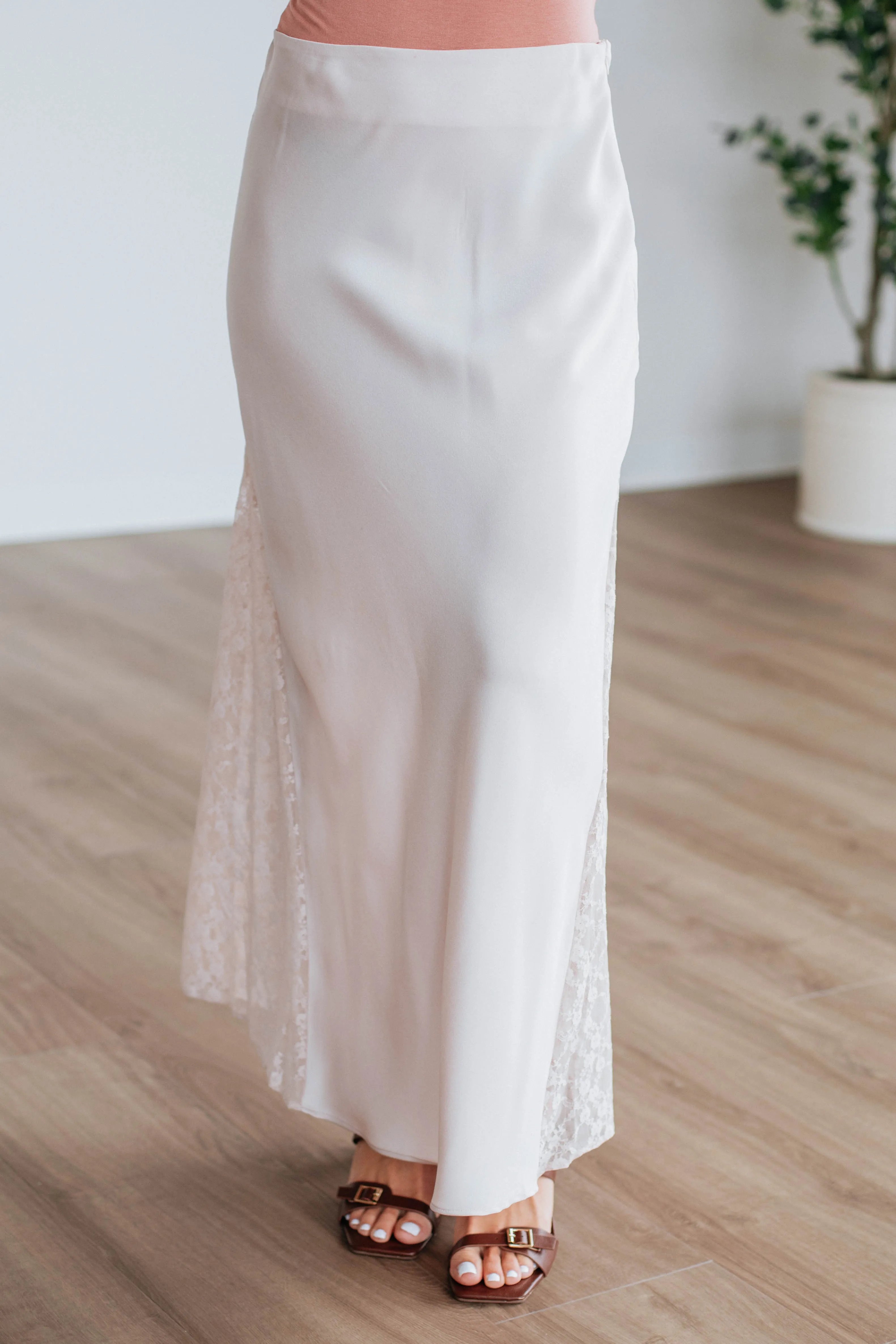 Vivian Lace Skirt - Pearl sold by Wild Oak Boutique product image thumbnail 4