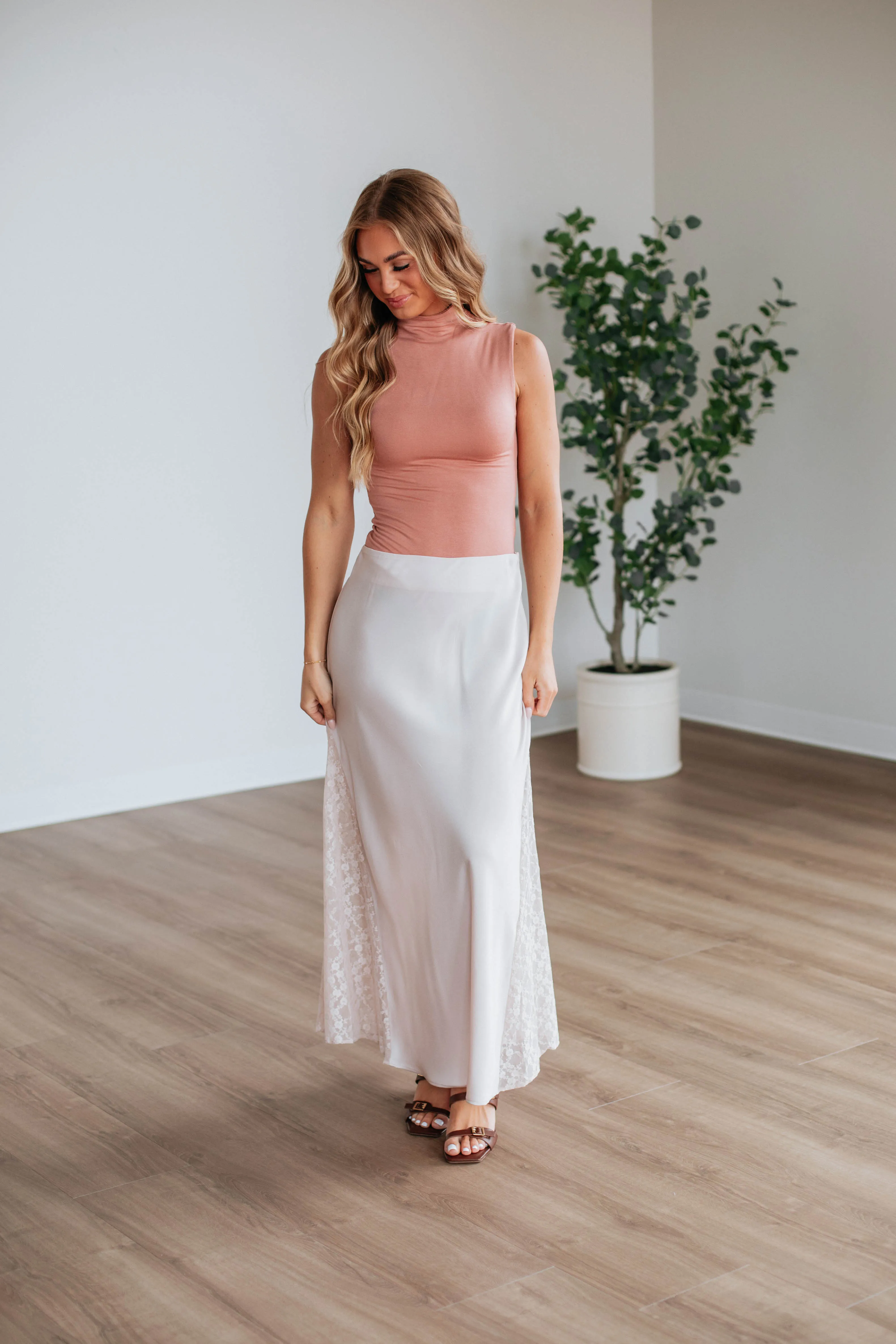 Vivian Lace Skirt - Pearl sold by Wild Oak Boutique product image thumbnail 5