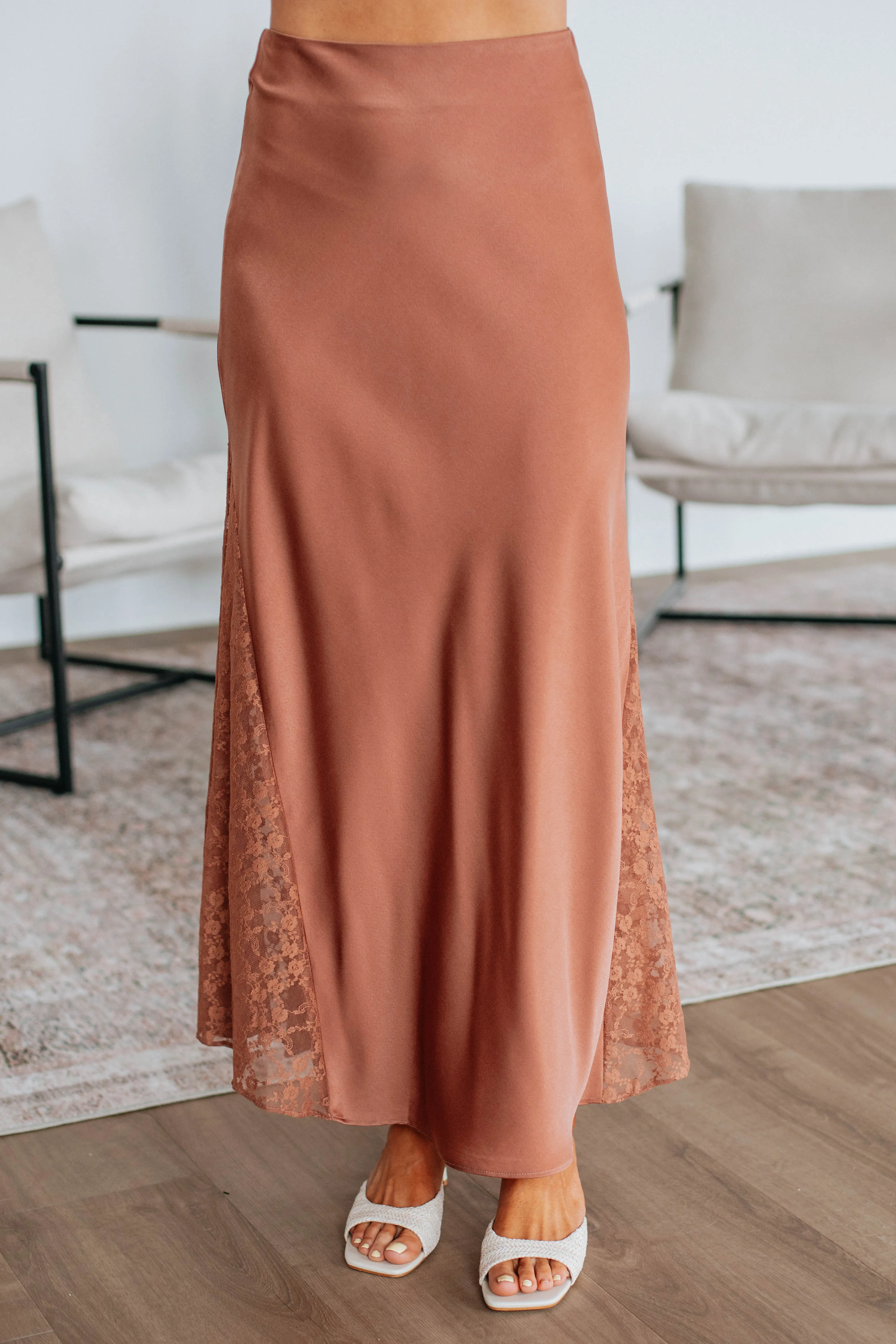 Vivian Lace Skirt - Clay sold by Wild Oak Boutique product image thumbnail 4