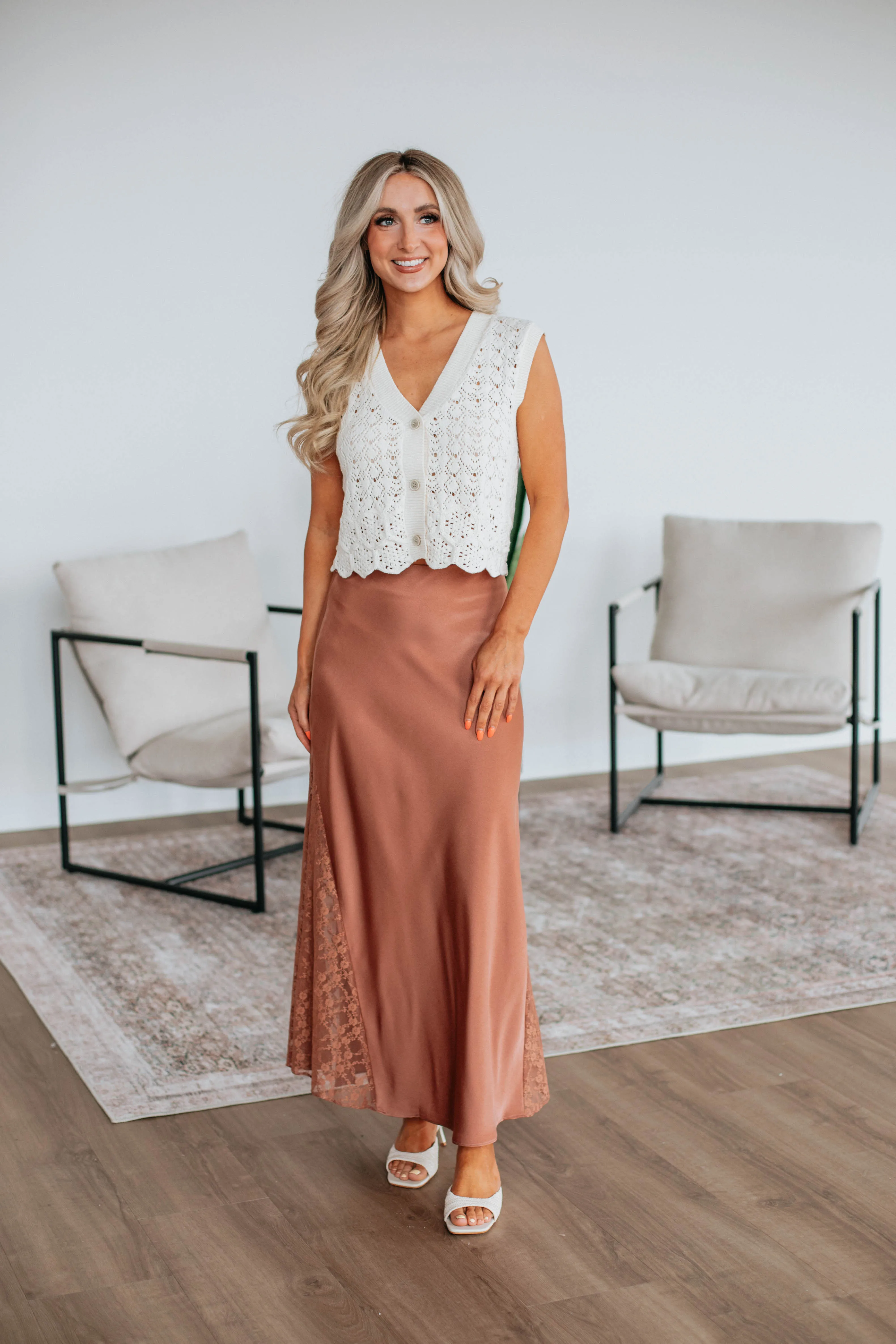 Vivian Lace Skirt - Clay sold by Wild Oak Boutique product image thumbnail 2