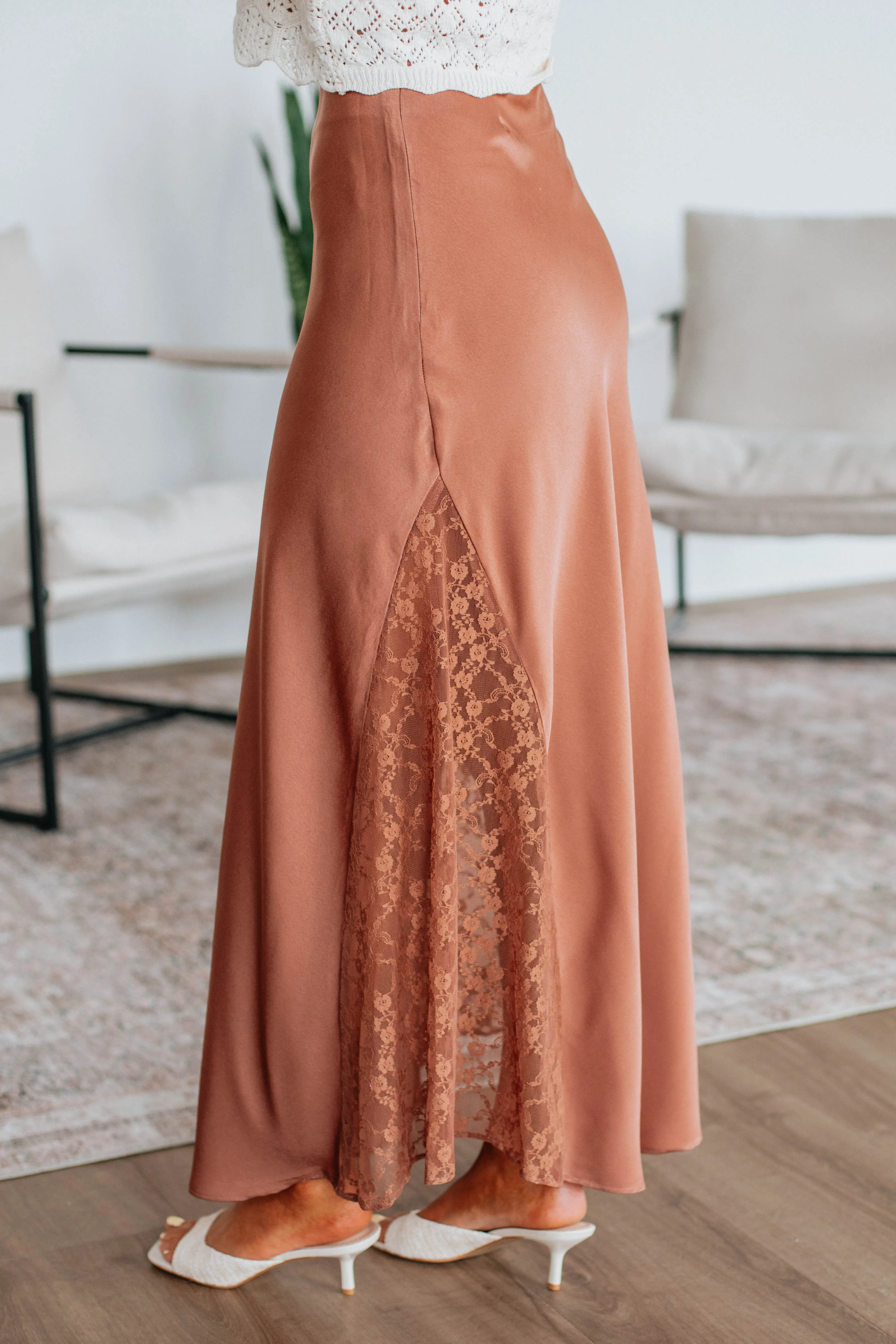 Vivian Lace Skirt - Clay sold by Wild Oak Boutique product image thumbnail 3