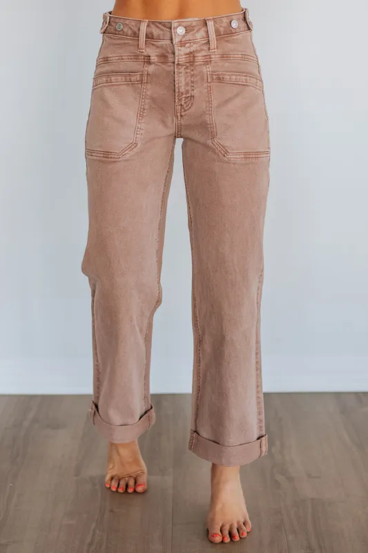 Dayna Flying Monkey Jeans - Brown Sugar sold by Wild Oak Boutique
