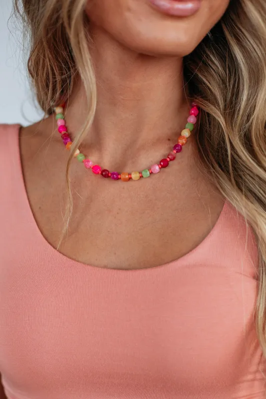 Carla Gemstone Necklace sold by Wild Oak Boutique
