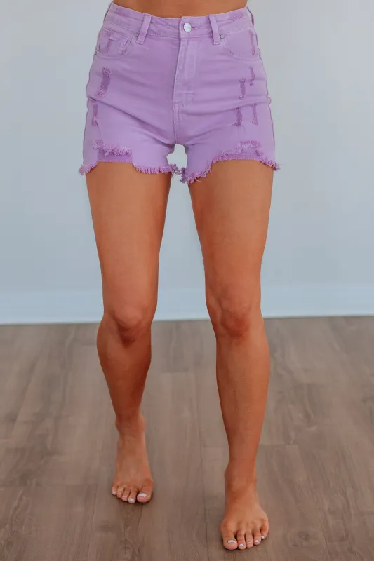 Mae Risen Shorts - Lavender sold by Wild Oak Boutique