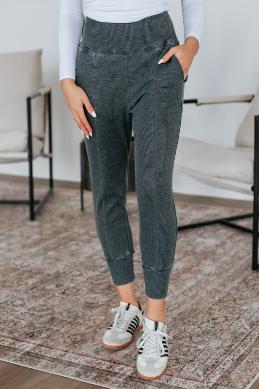 Go The Distance Joggers - Vintage Black sold by Wild Oak Boutique