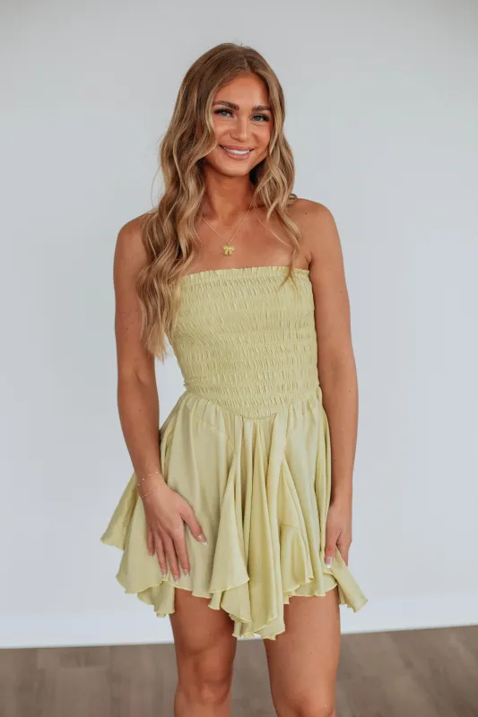 Evani Dress - Limeade sold by Wild Oak Boutique