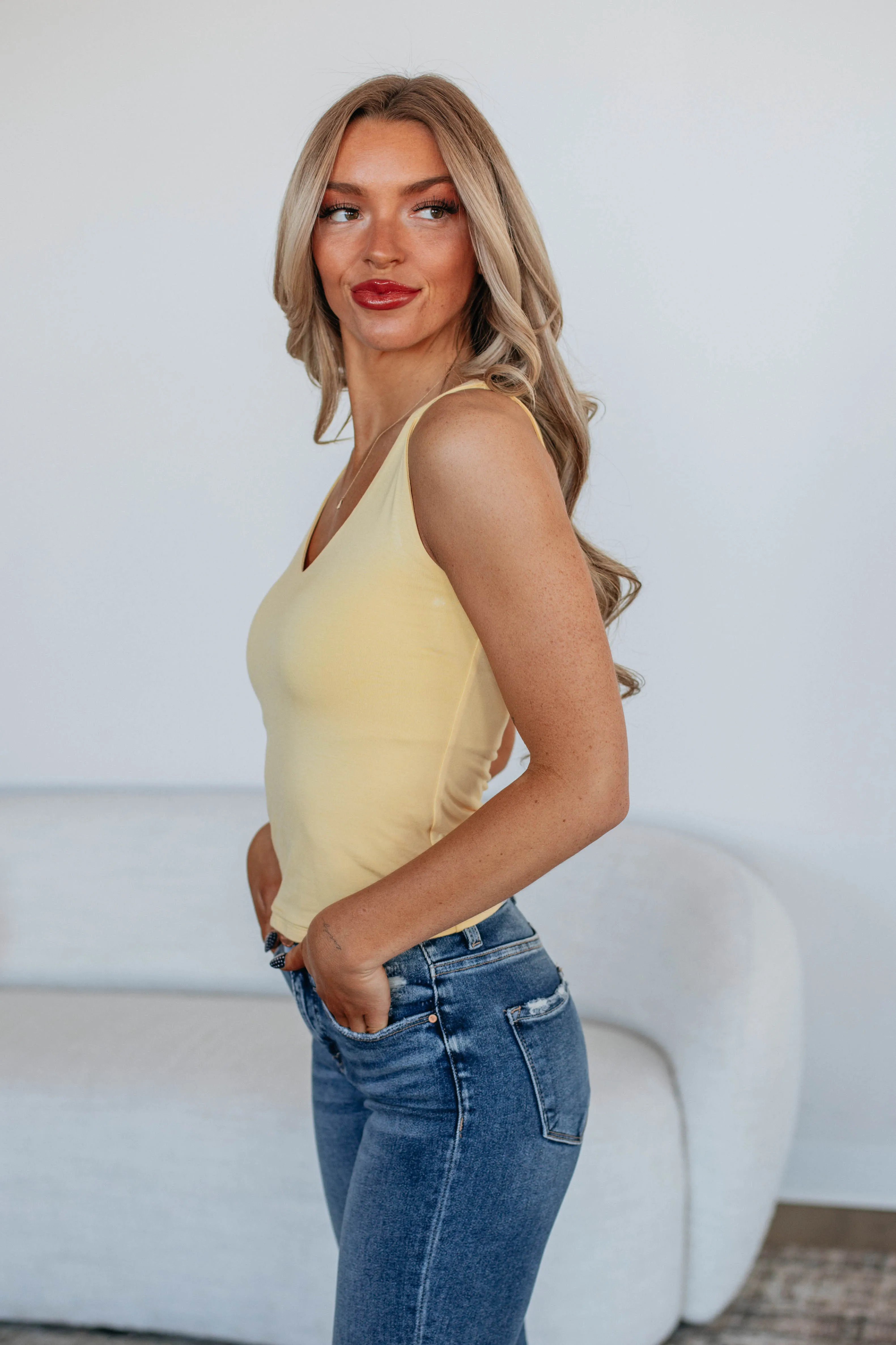 Briar Basic Tank - Lemon sold by Wild Oak Boutique product image thumbnail 3