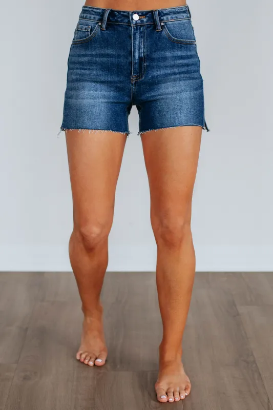 Tinley Risen Shorts - Dark Wash sold by Wild Oak Boutique