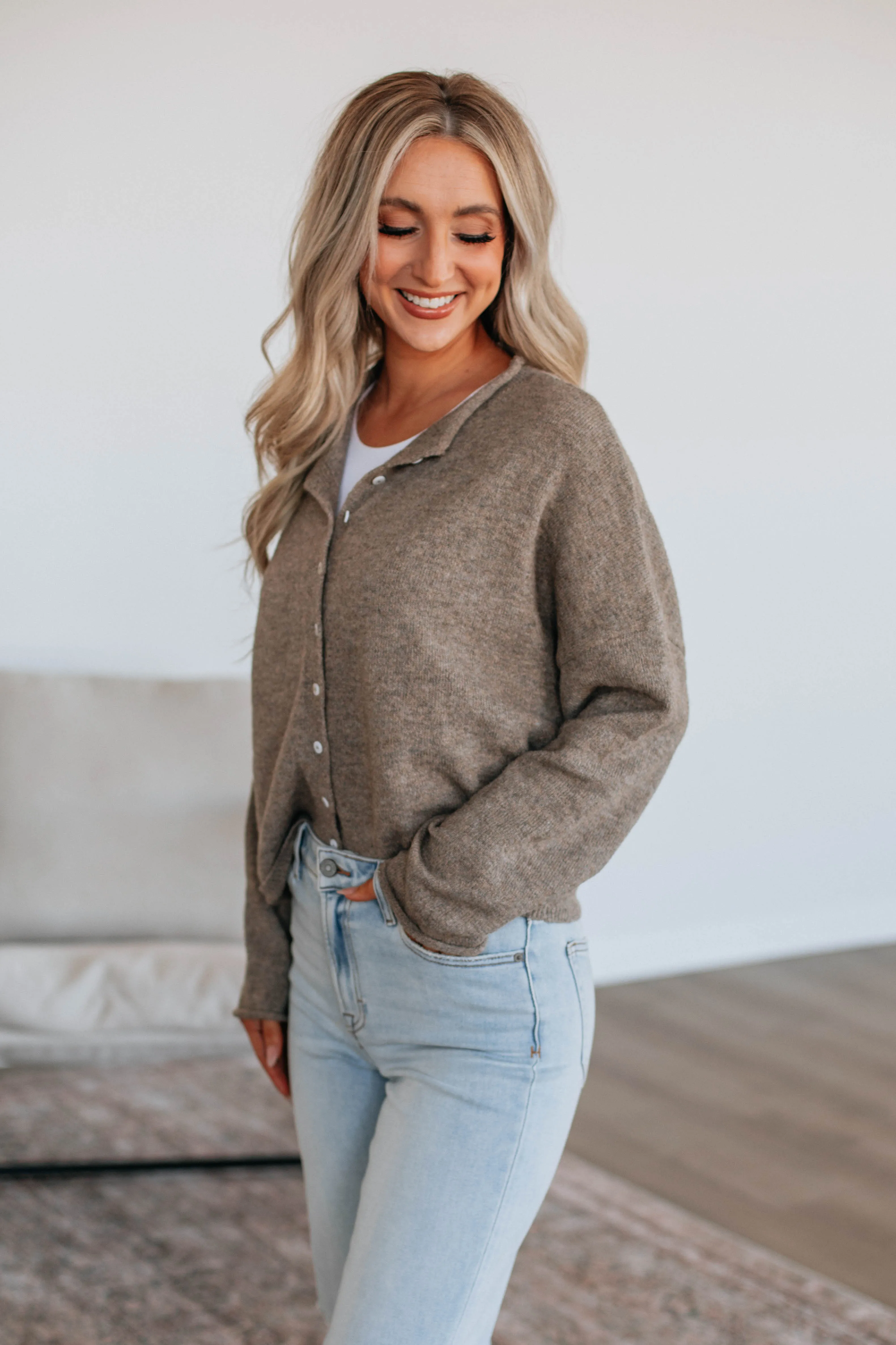 Brooke Cardigan - Mocha sold by Wild Oak Boutique product image thumbnail 2