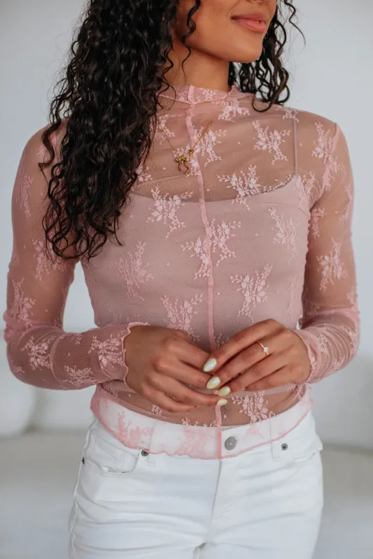 Asa Lace Top - Blush sold by Wild Oak Boutique