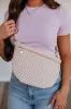 Patsy Checkered Bum Bag - Blush sold by Wild Oak Boutique