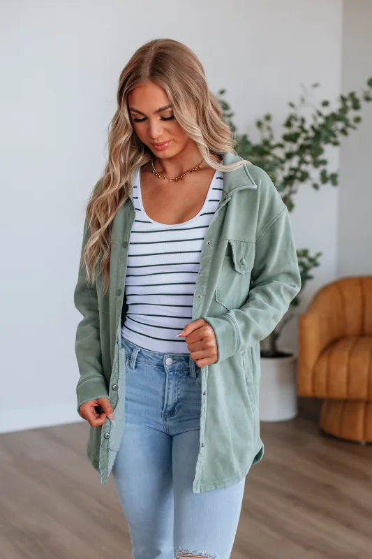 Venus Snap Shacket - Fern made by Mono B