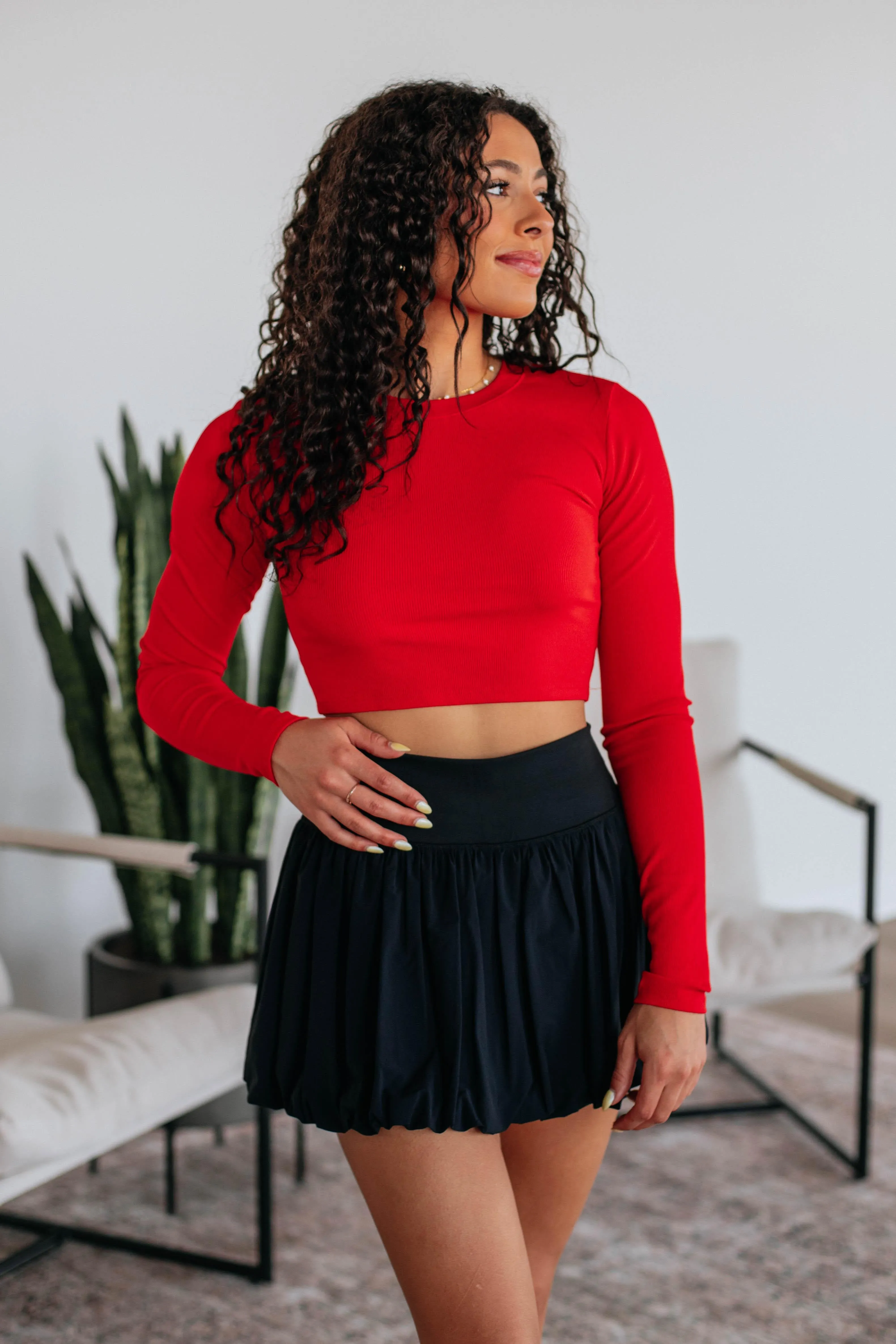 Mazure Ribbed Top - Cherry sold by Wild Oak Boutique product image thumbnail 2