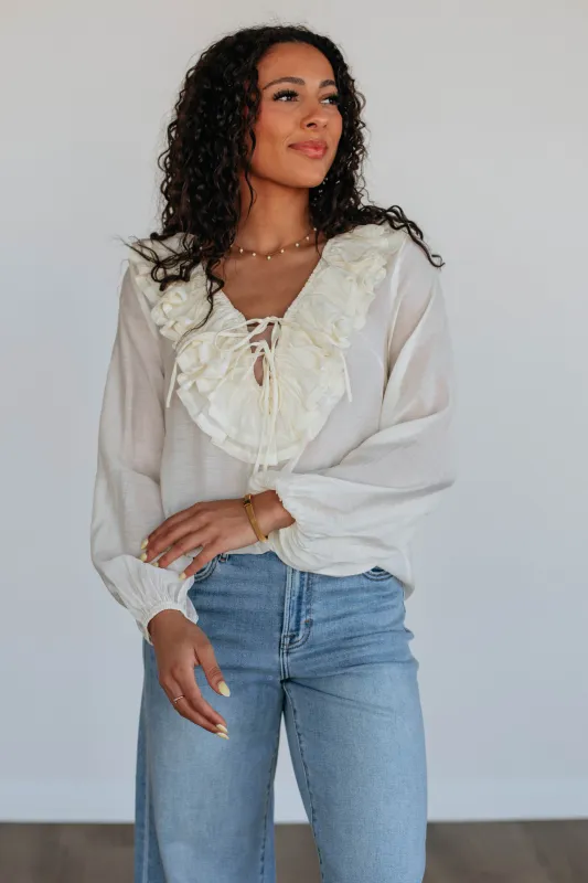 Kamilla Blouse - Ivory sold by Wild Oak Boutique