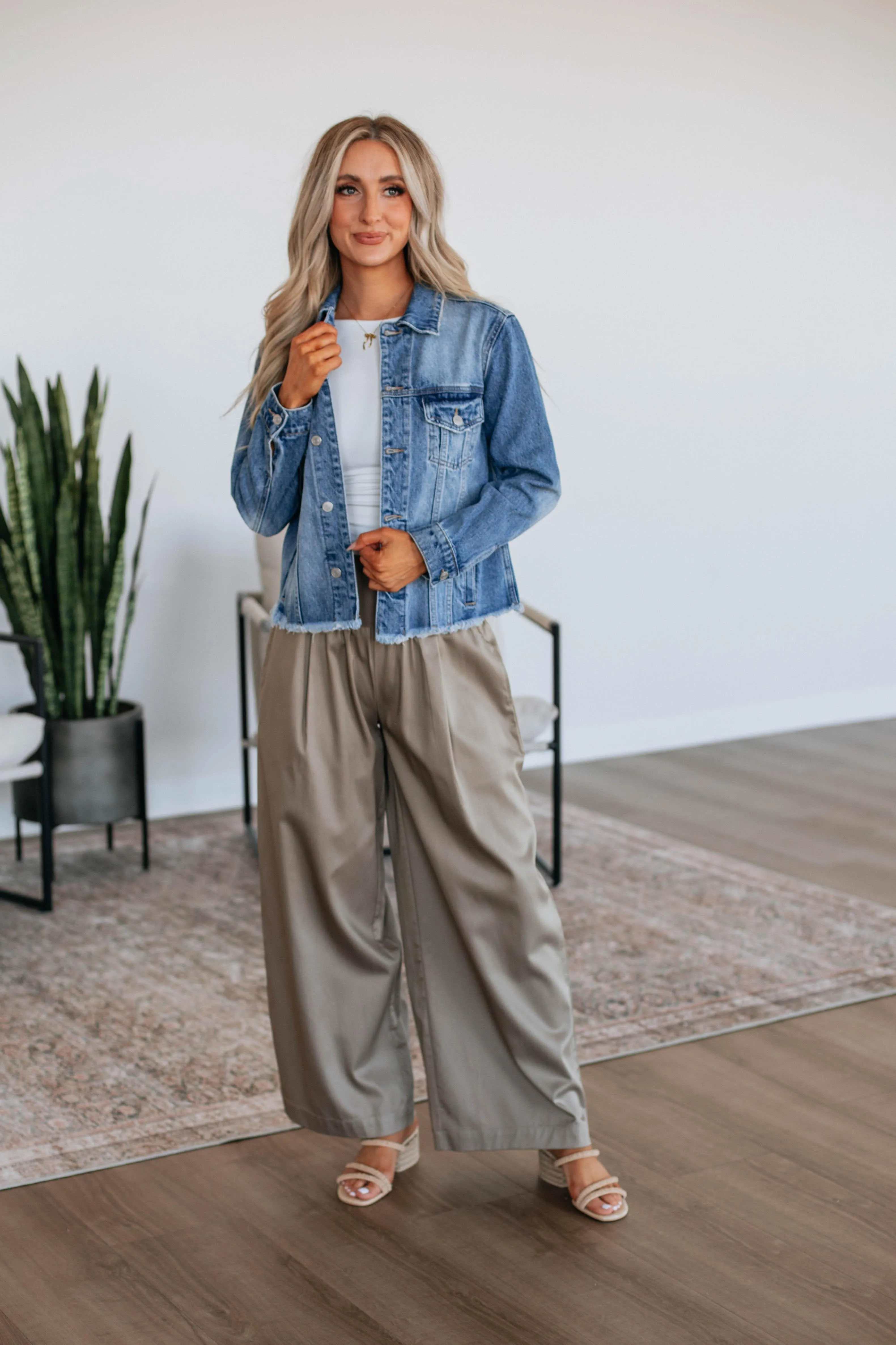 Haylo Wide Leg Pants - Mushroom sold by Wild Oak Boutique product image thumbnail 3