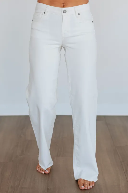 Logan Hidden Jeans - Ivory sold by Wild Oak Boutique