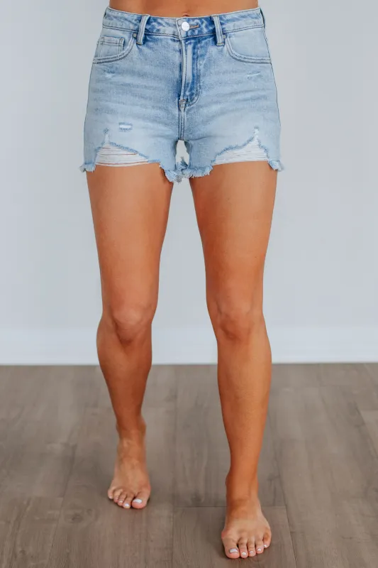 Chicago Risen Shorts - Light Wash sold by Wild Oak Boutique