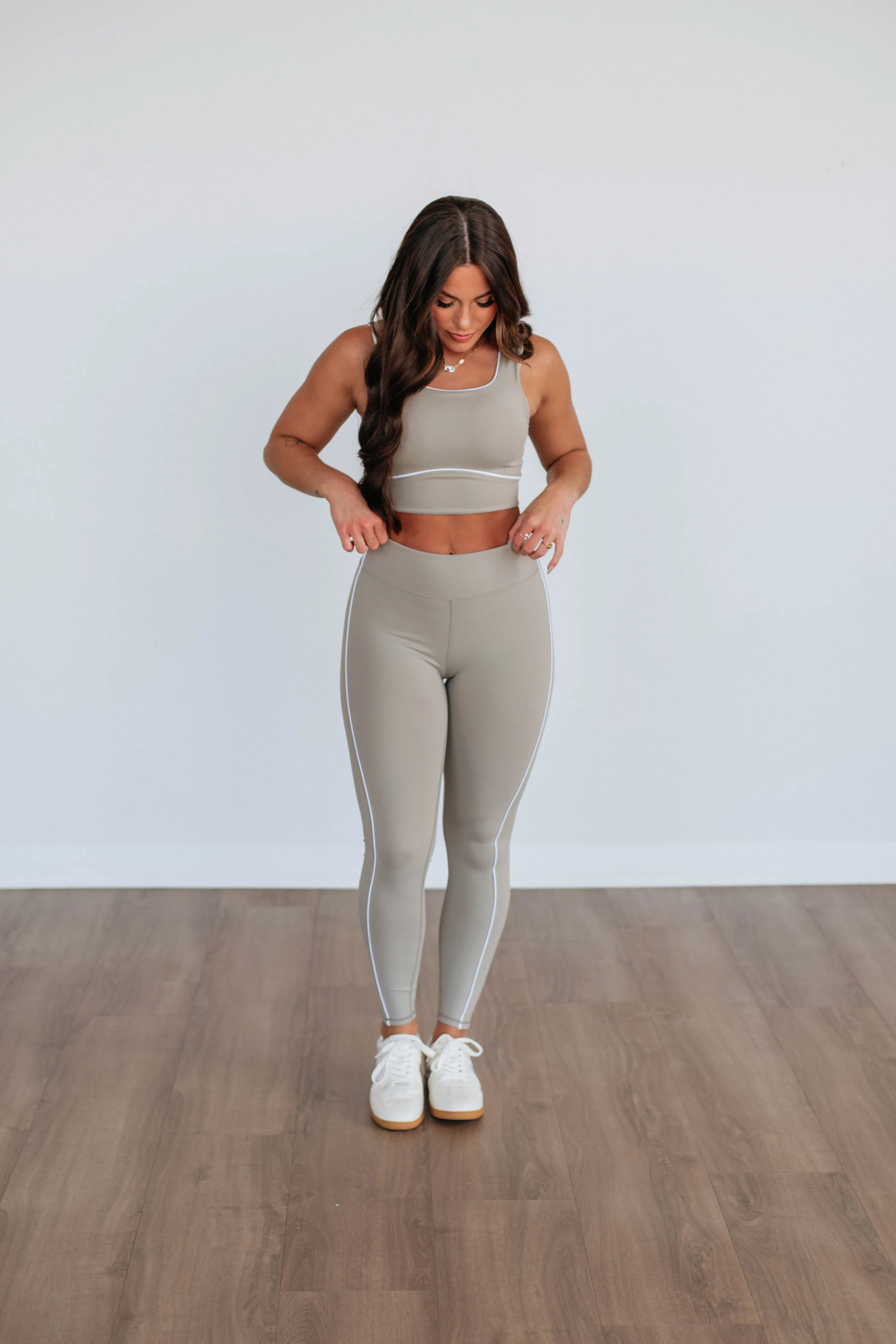 Ace Two-Piece Active Set - Taupe sold by Wild Oak Boutique product image thumbnail 2