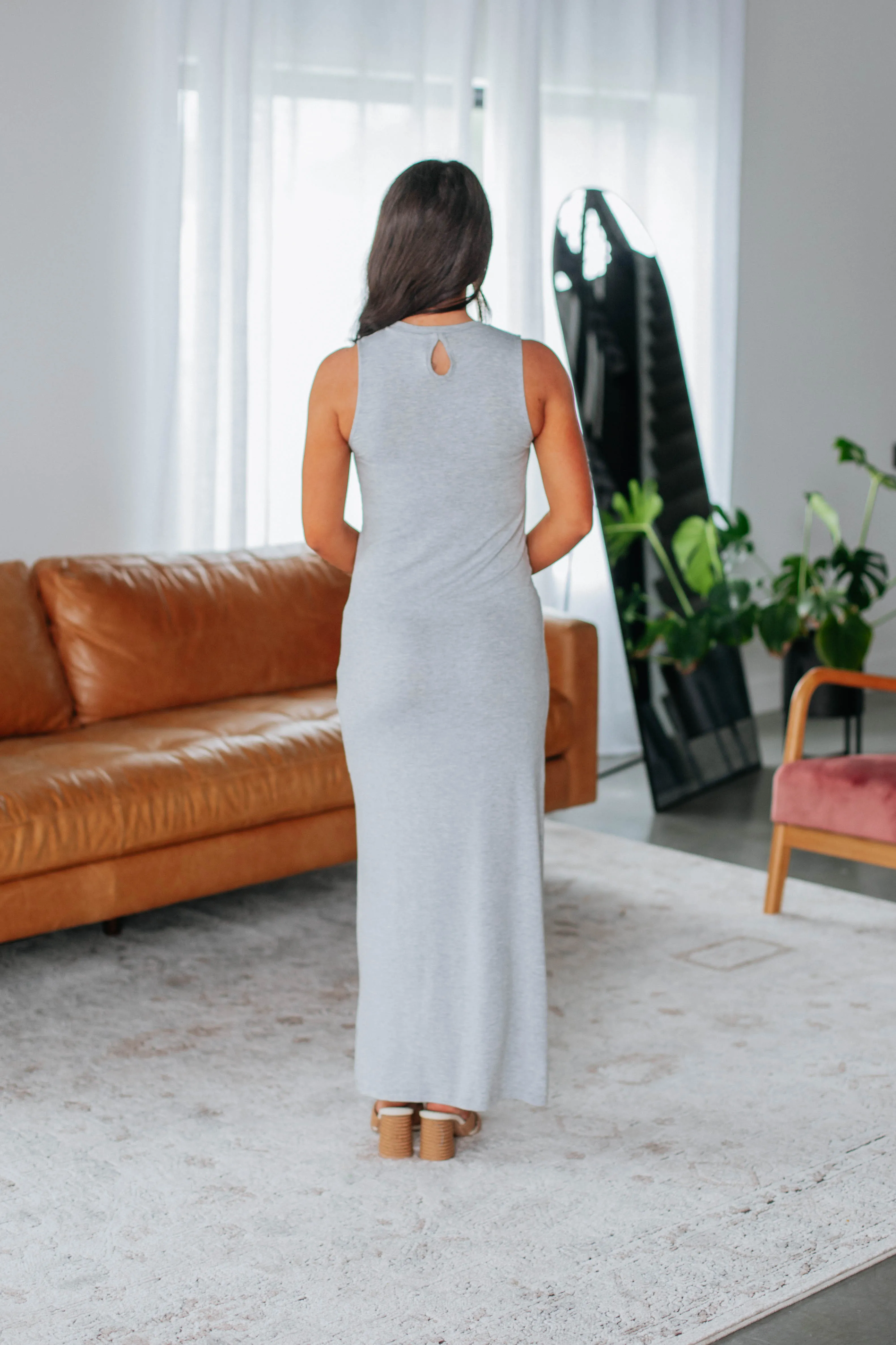 Tanya Maxi Dress - Heather Grey sold by Wild Oak Boutique product image thumbnail 3
