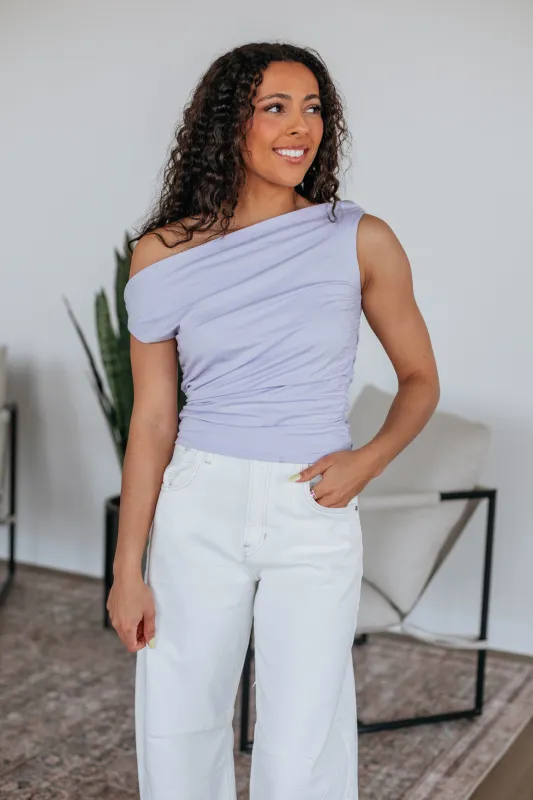 Belle Ruched Top - Lavender sold by Wild Oak Boutique