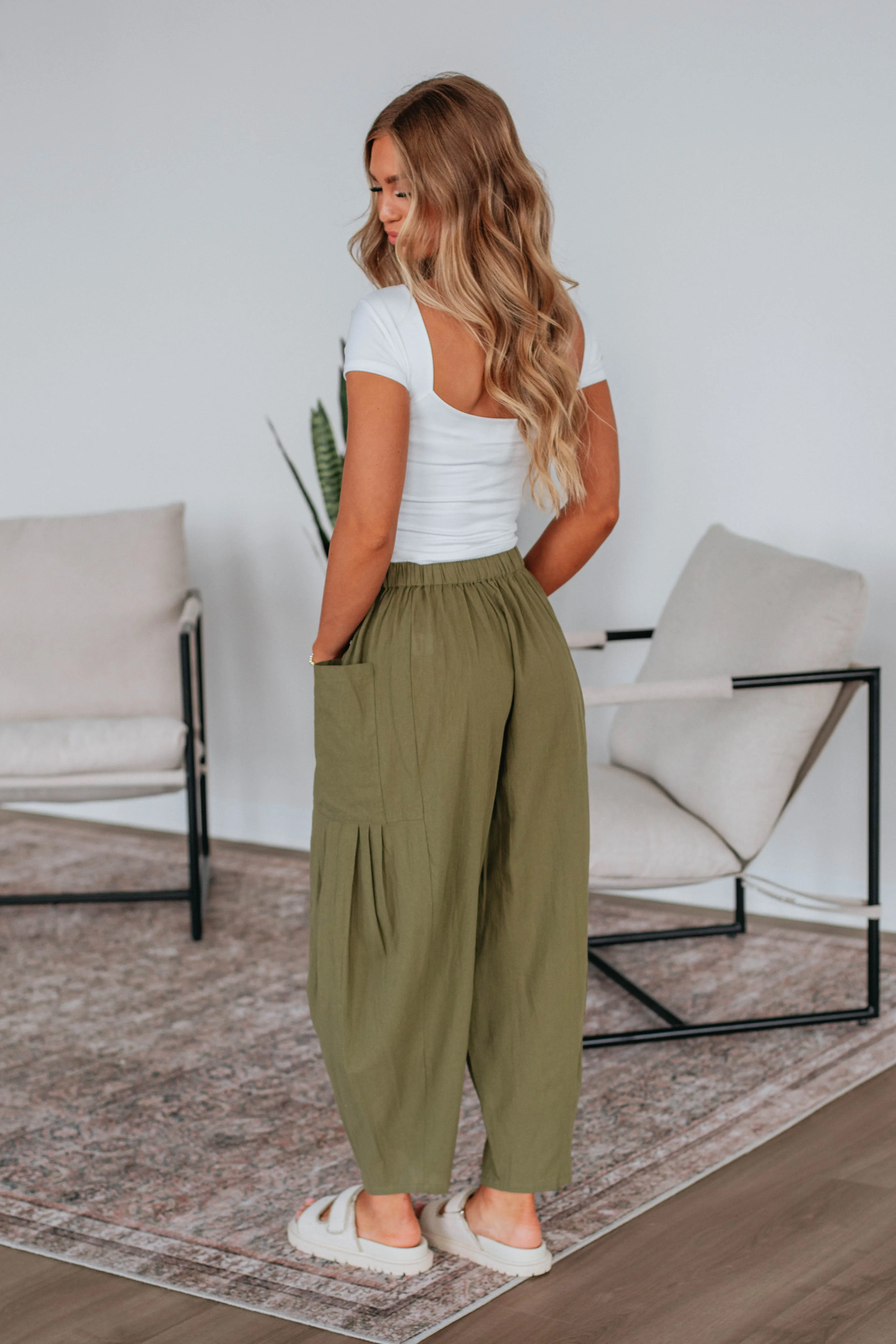 Adeera Pants - Burnt Olive sold by Wild Oak Boutique product image thumbnail 4