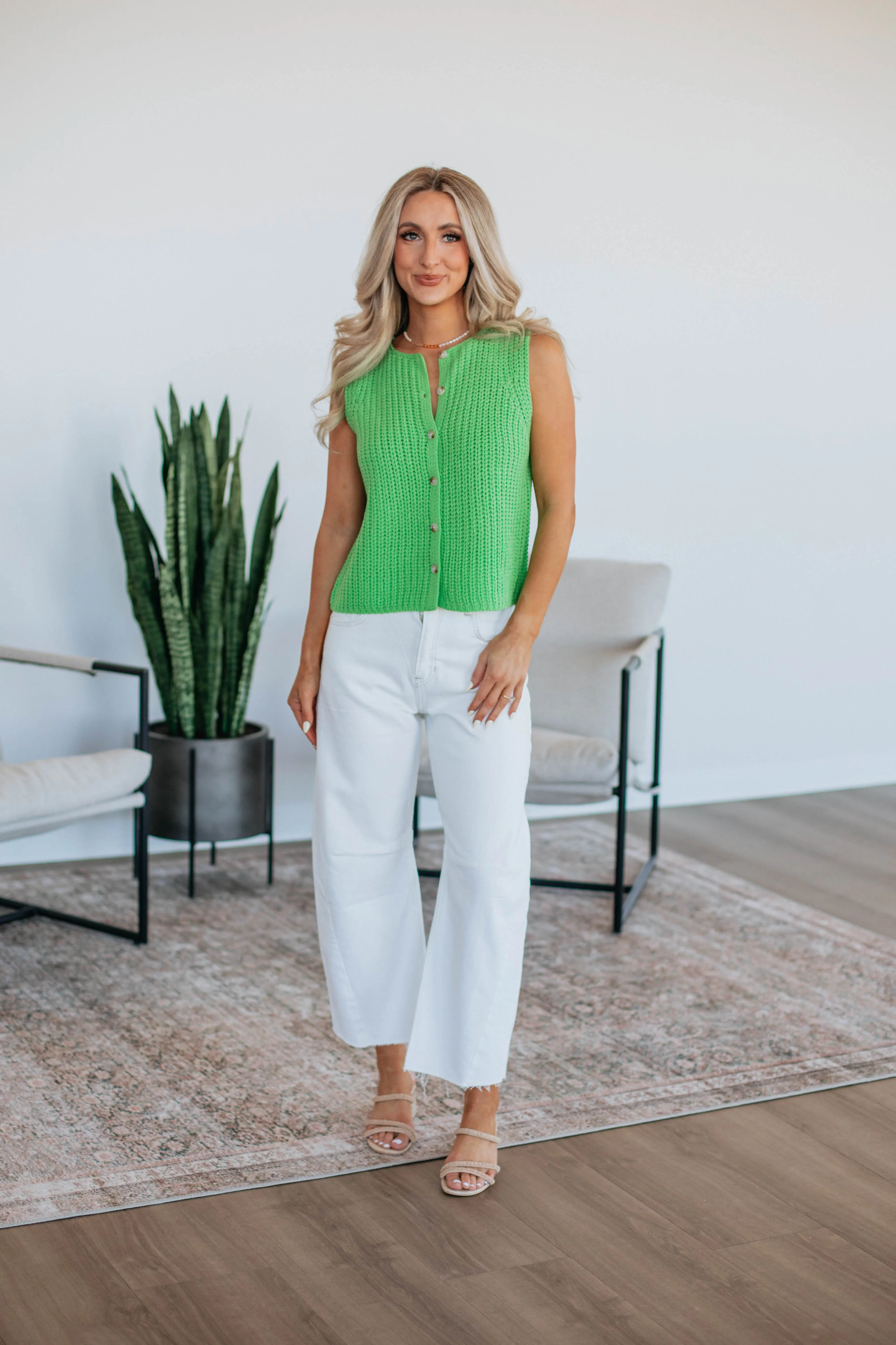 Kasie Knit Top - Lime sold by Wild Oak Boutique product image thumbnail 2