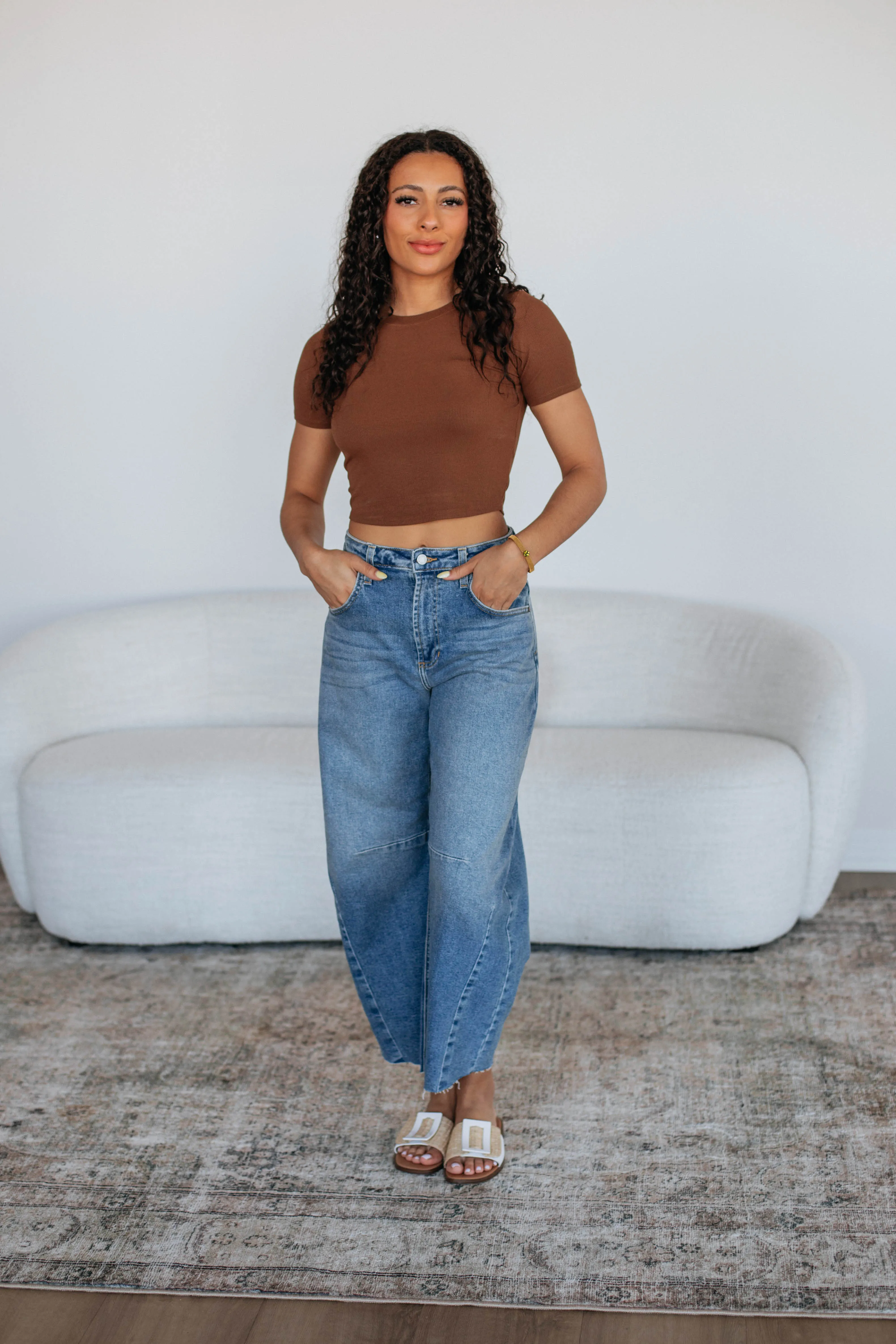 Lenna Ribbed Top - Cocoa sold by Wild Oak Boutique product image thumbnail 2