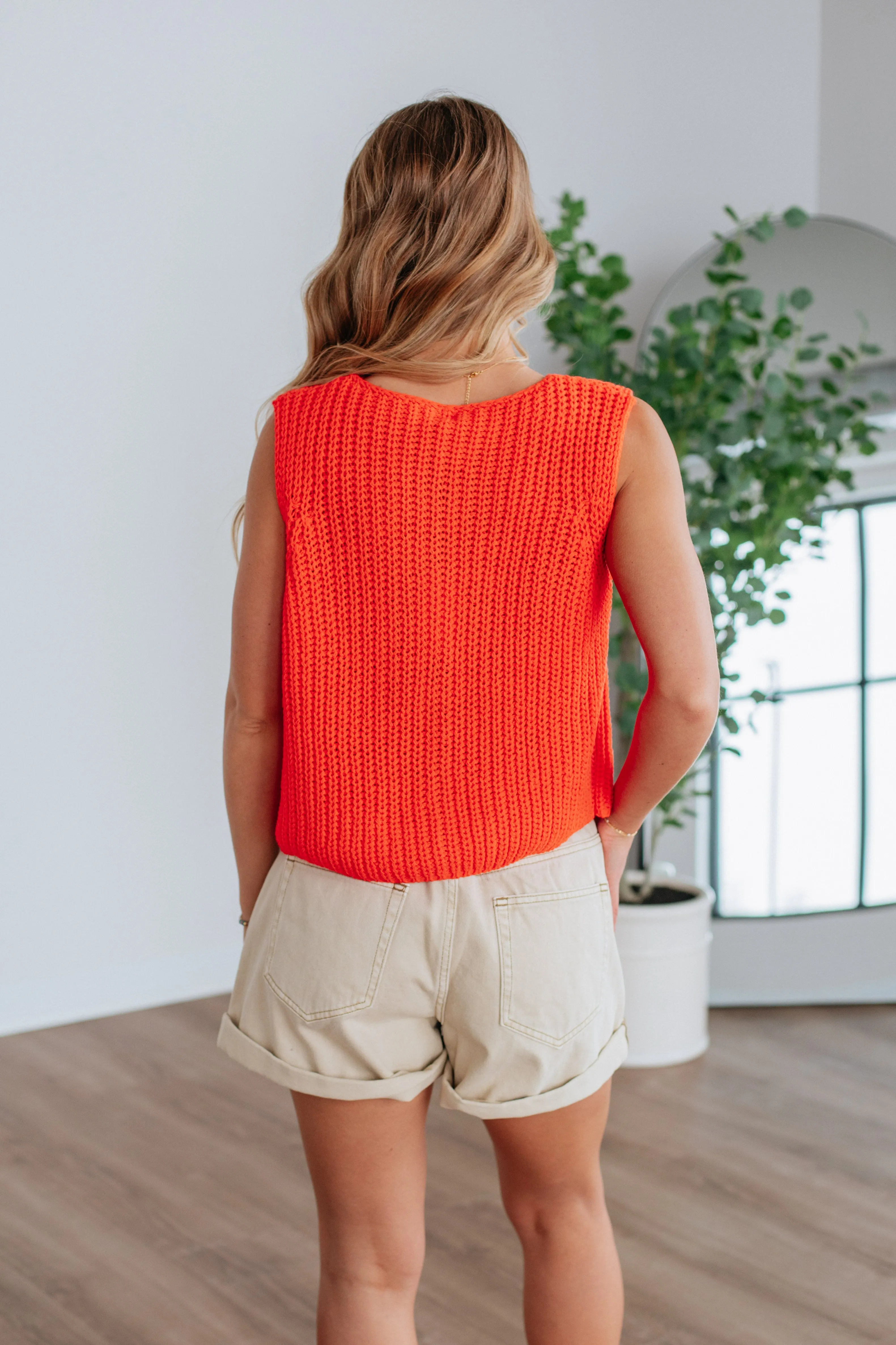 Kasie Knit Top - Papaya sold by Wild Oak Boutique product image thumbnail 5