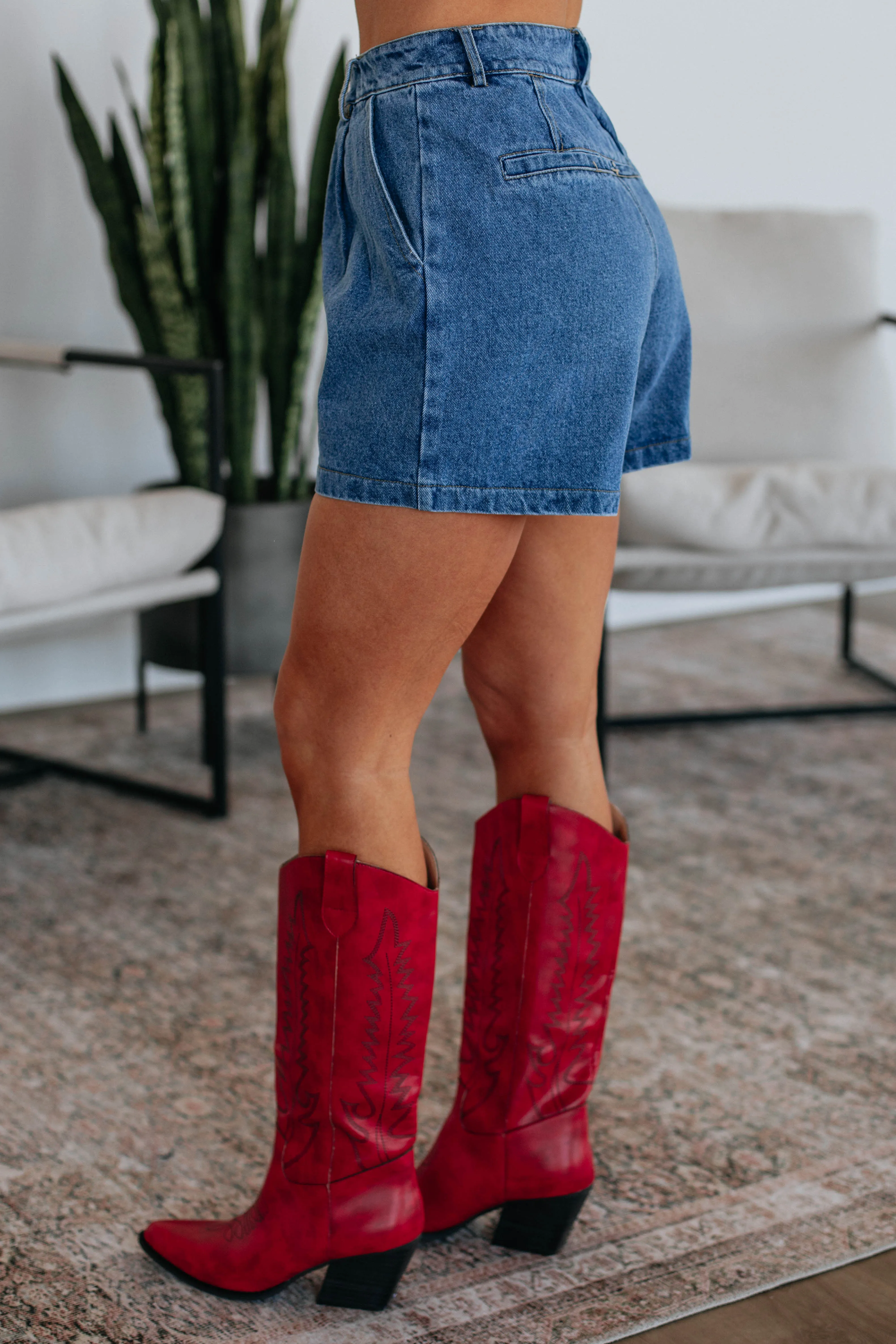 Sawyer Denim Shorts - Dark Wash sold by Wild Oak Boutique product image thumbnail 5