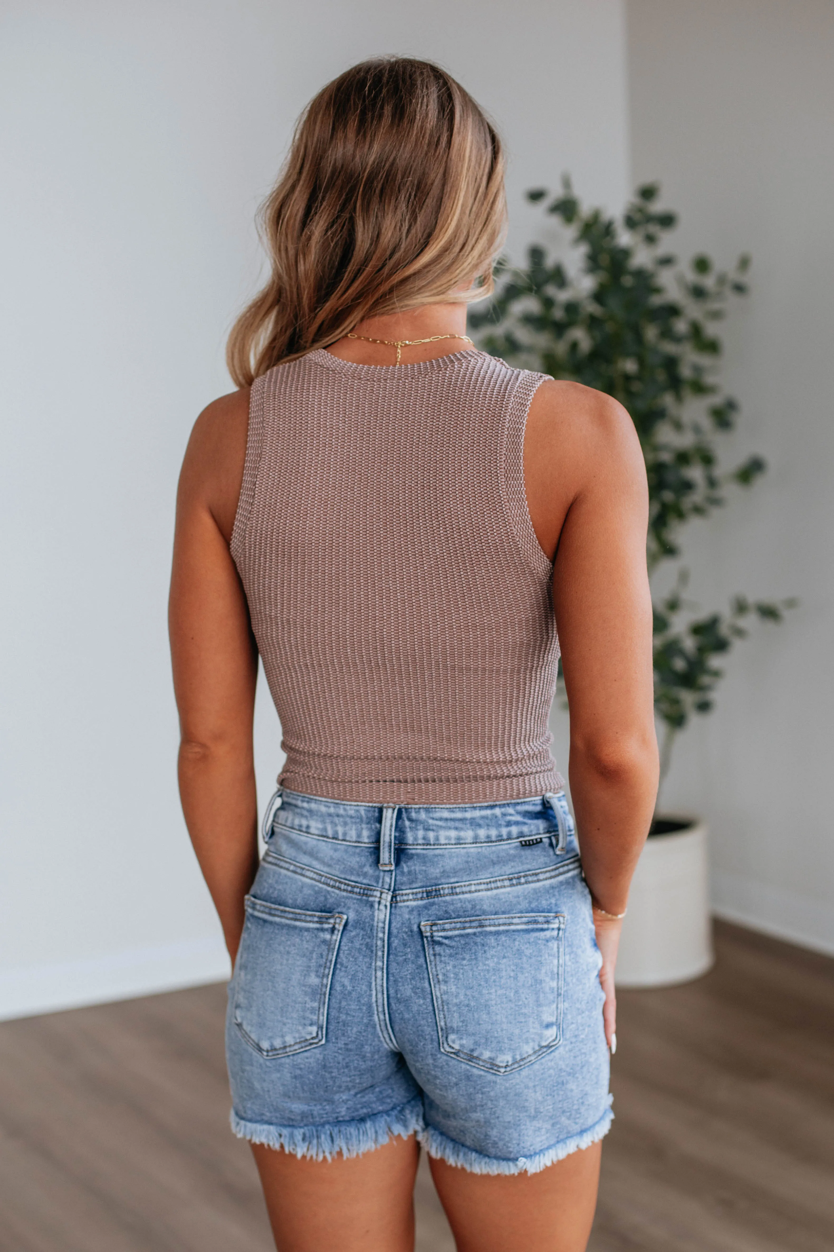 Nola Ribbed Tank - Rosewood sold by Wild Oak Boutique product image thumbnail 5