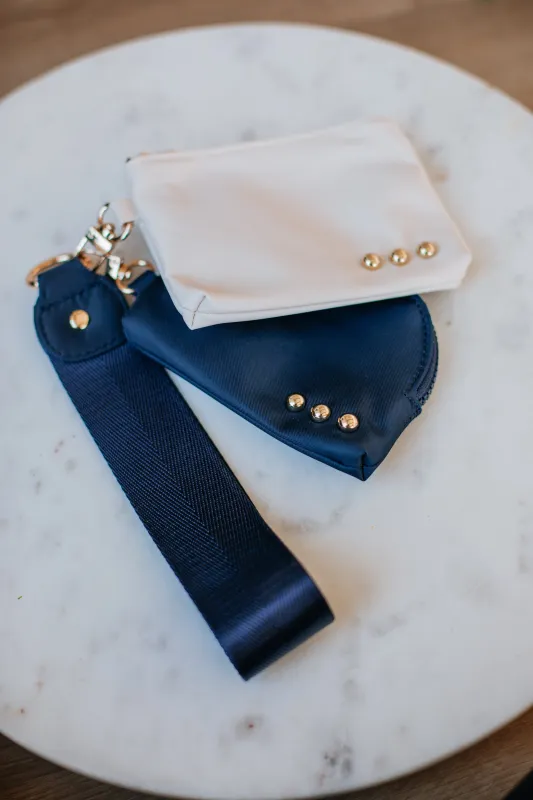 Dania Dual Wristlet - Navy sold by Wild Oak Boutique