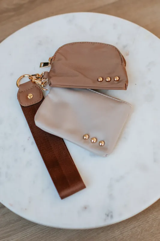 Dania Dual Wristlet - Mocha sold by Wild Oak Boutique
