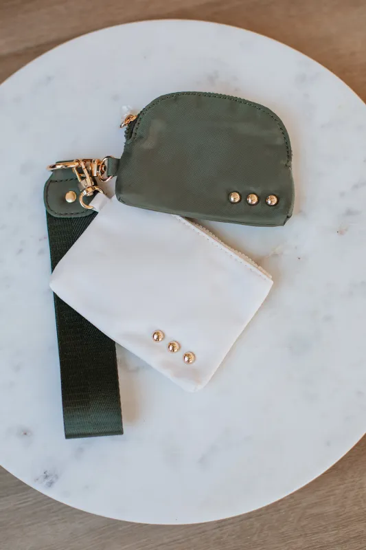 Dania Dual Wristlet - Dark Olive sold by Wild Oak Boutique