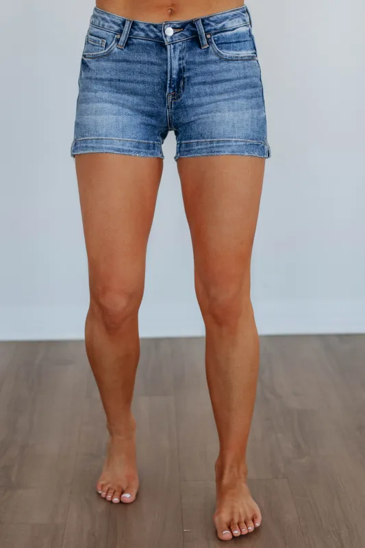 Emma Risen Shorts - Dark Wash sold by Wild Oak Boutique