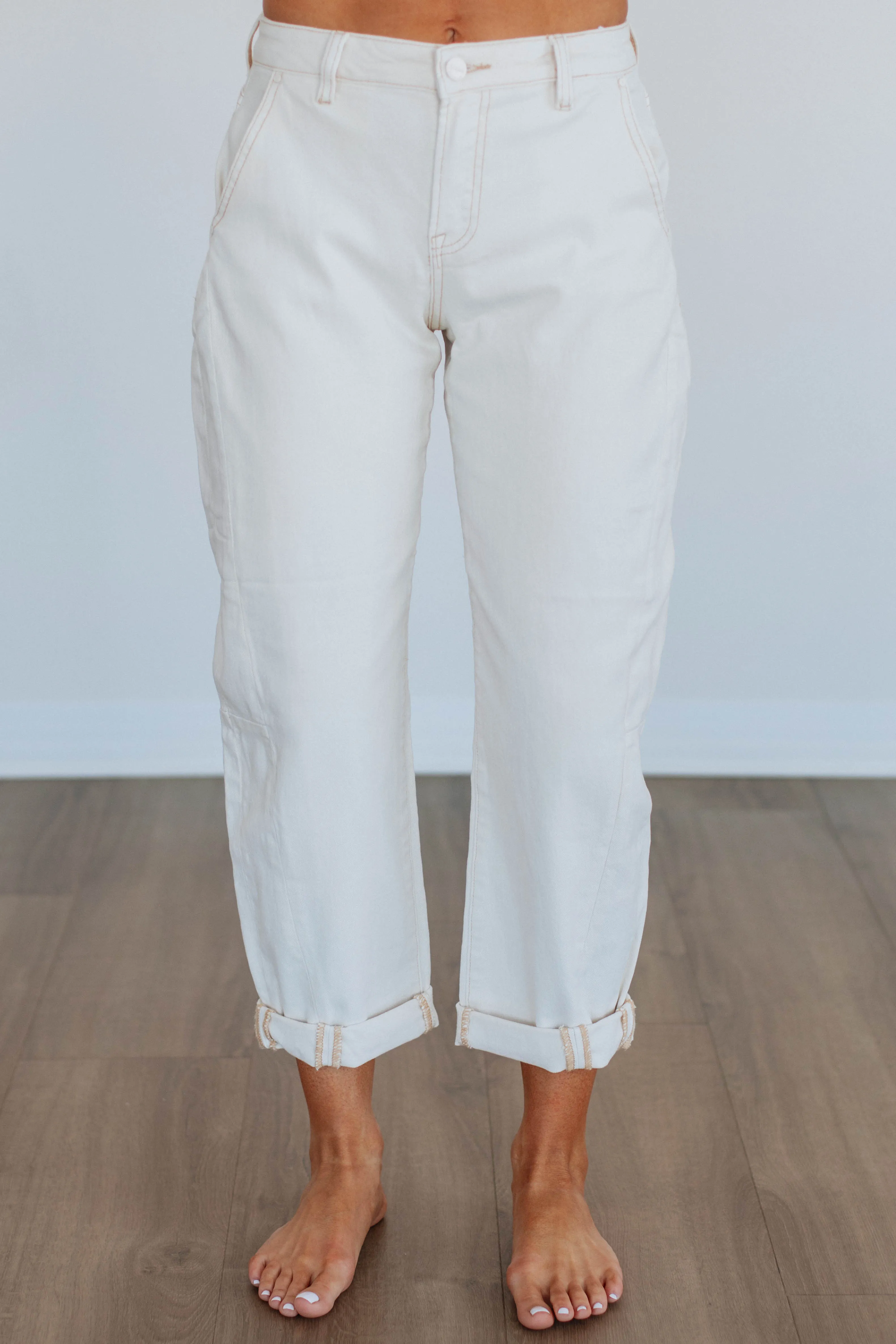 Mallorie Risen Jeans - Ivory sold by Wild Oak Boutique product image thumbnail 4