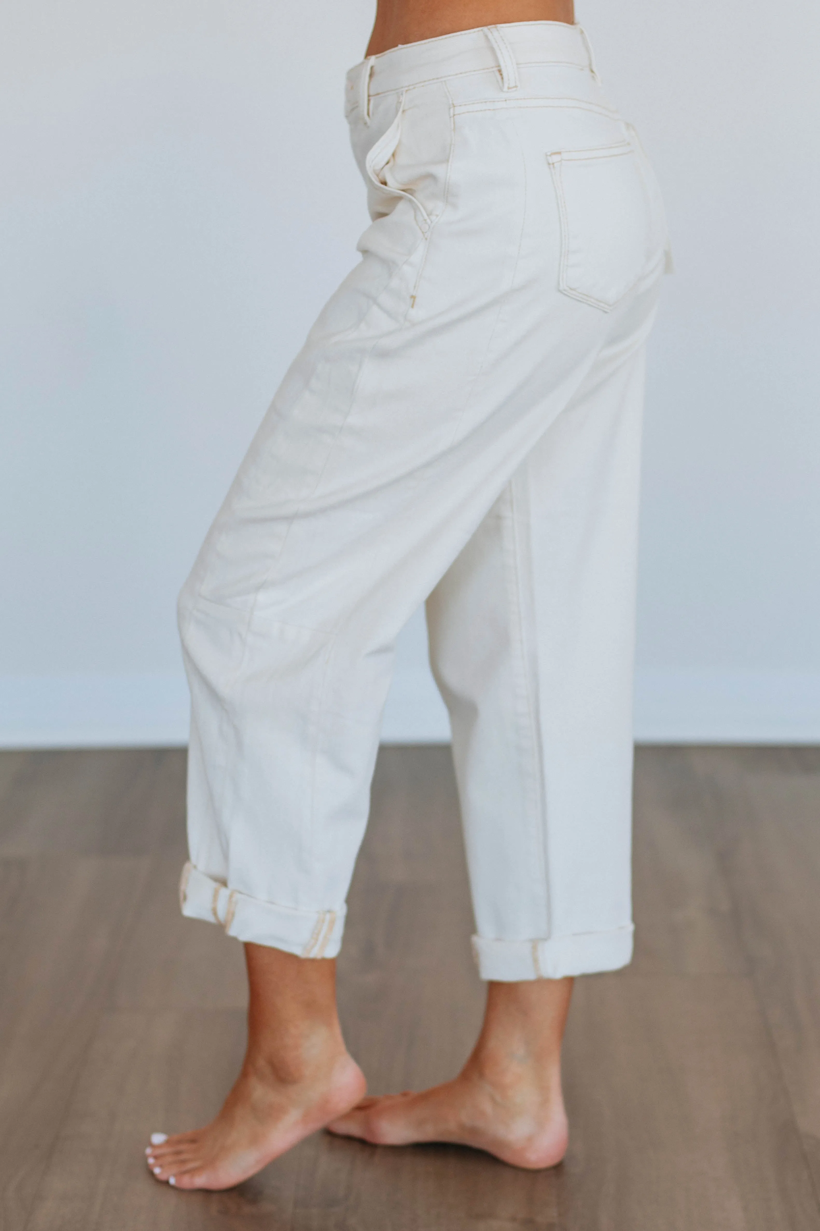 Mallorie Risen Jeans - Ivory sold by Wild Oak Boutique product image thumbnail 2