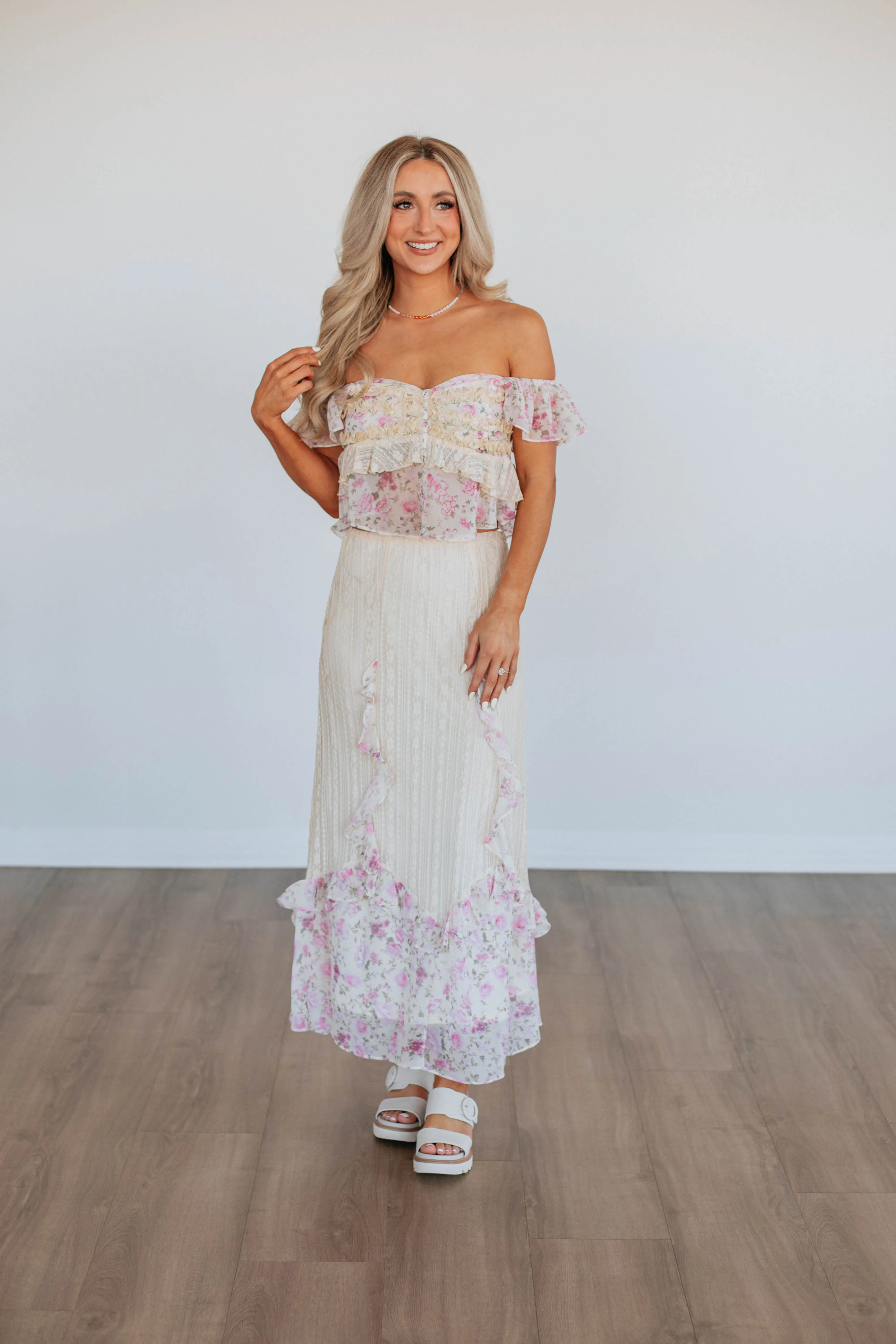 Lilit Floral Skirt sold by Wild Oak Boutique product image thumbnail 2