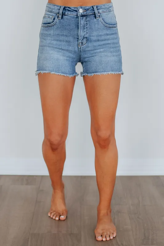 Gabby Risen Shorts - Medium Wash sold by Wild Oak Boutique